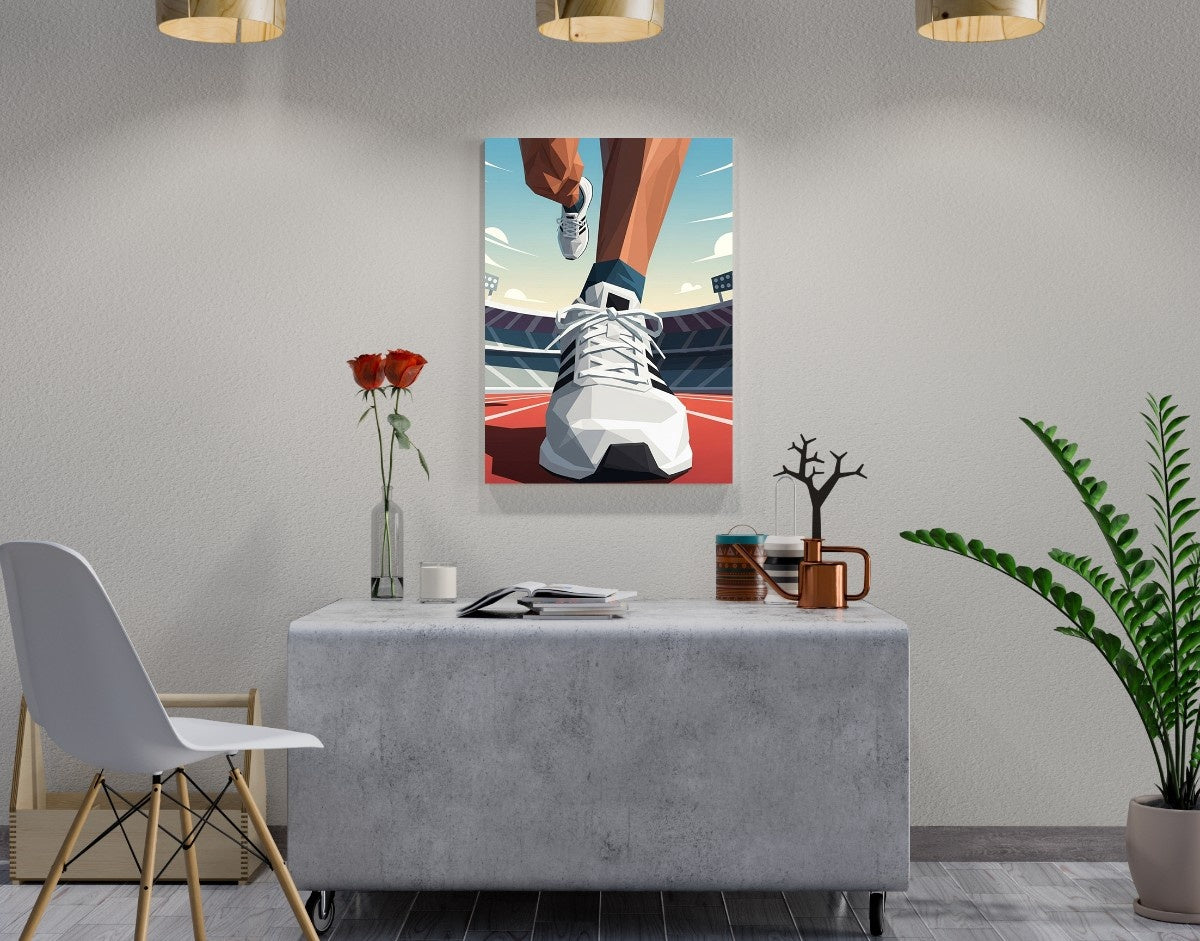 "Step to Success"- Shiny & Sturdy Metallic Poster  Art That Pops & Sticks