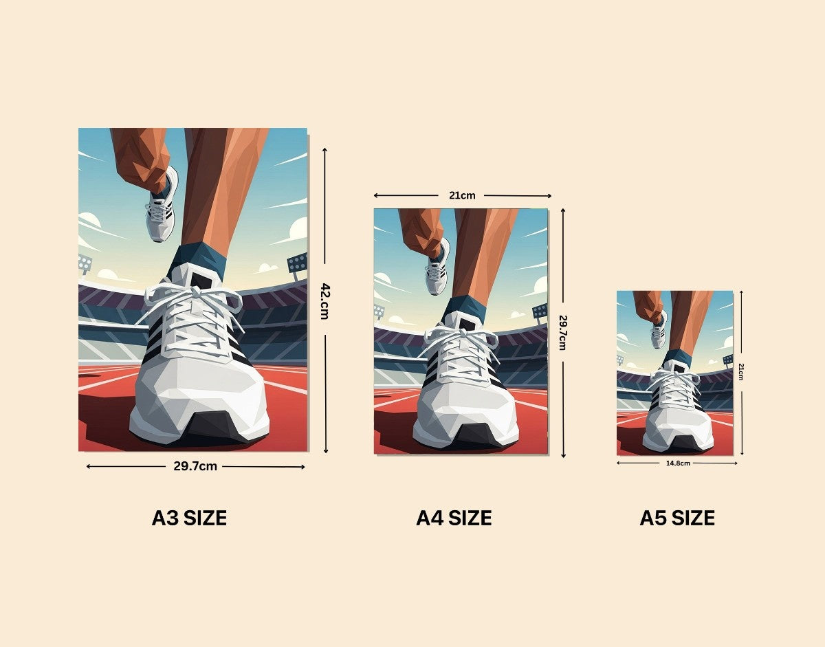 "Step to Success"- Shiny & Sturdy Metallic Poster  Art That Pops & Sticks