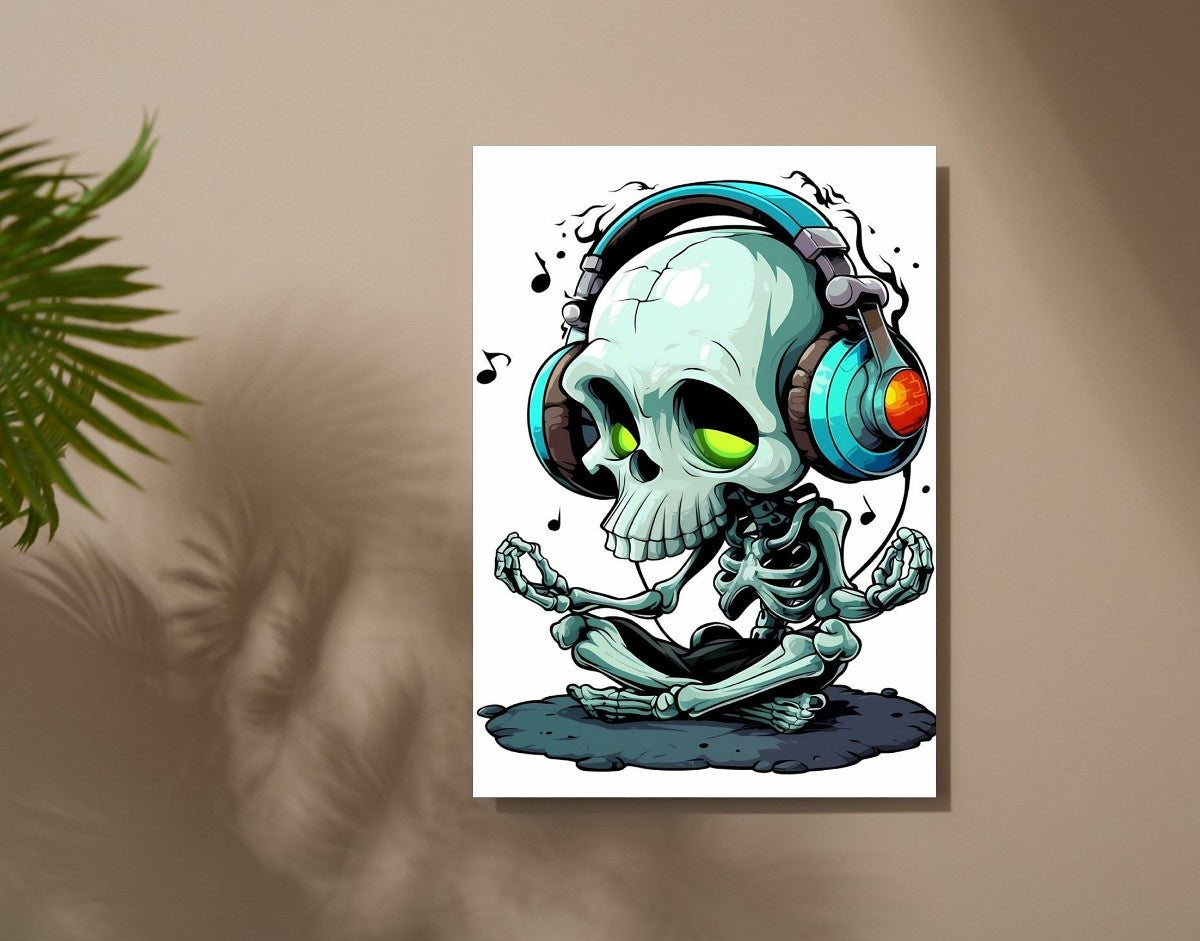 "Alien DJ"- Shiny & Sturdy Metallic Poster  Art That Pops & Sticks