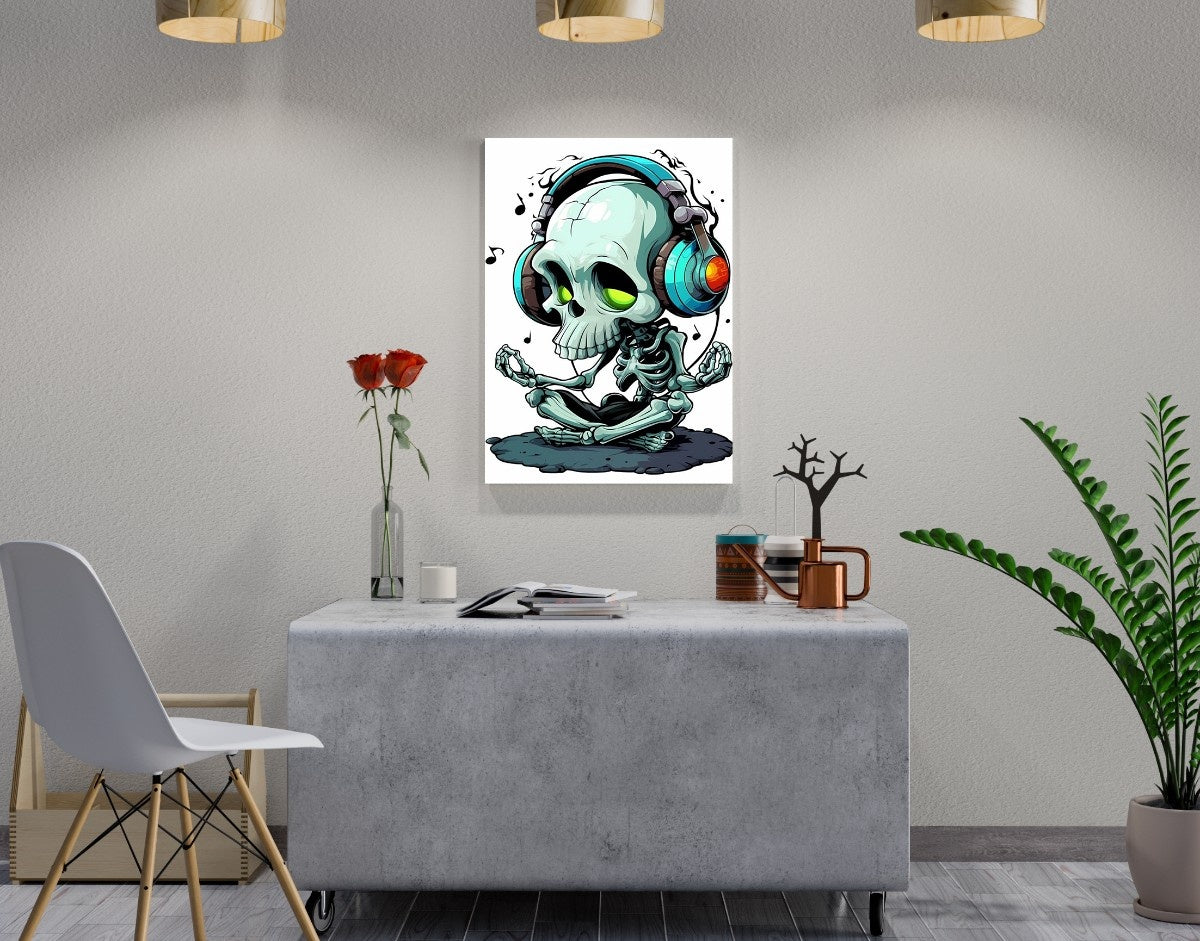 "Alien DJ"- Shiny & Sturdy Metallic Poster  Art That Pops & Sticks