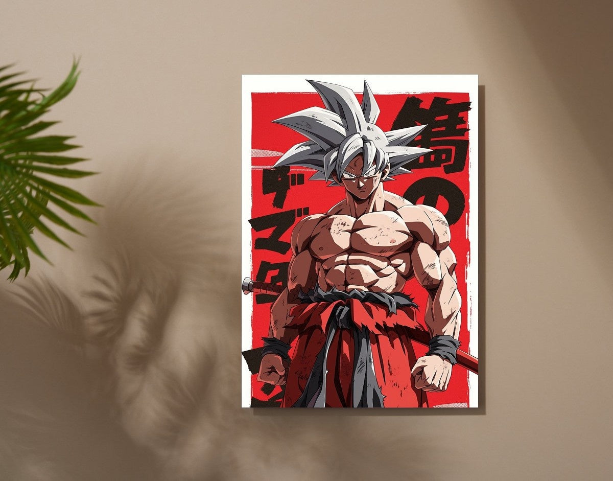 "Super Saiyan Rage"- Shiny & Sturdy Metallic Poster  Art That Pops & Sticks