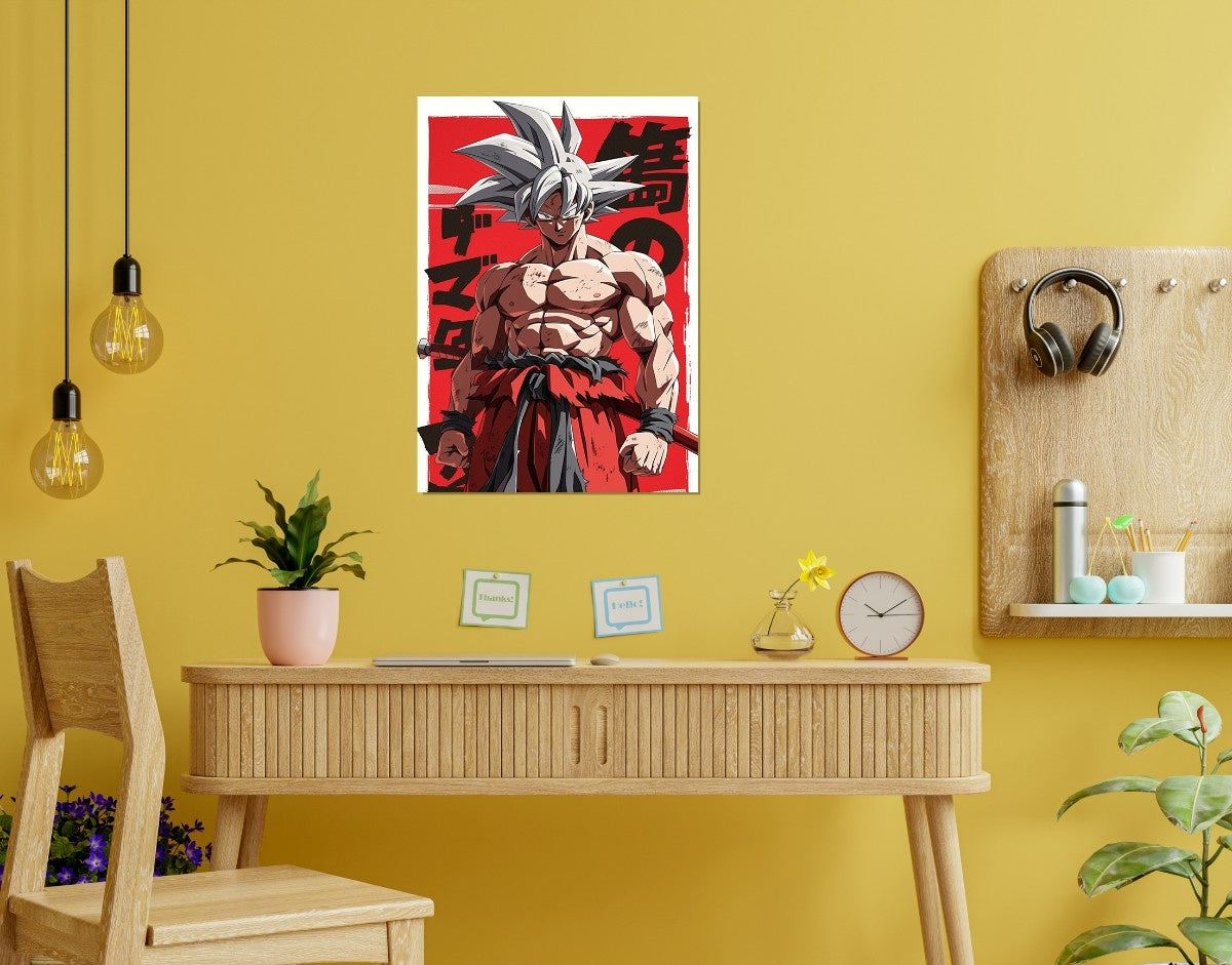 "Super Saiyan Rage"- Shiny & Sturdy Metallic Poster  Art That Pops & Sticks