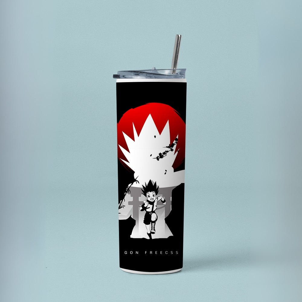 "Gon Freecss : Hunter X Hunter" Tumbler with Metal Straw