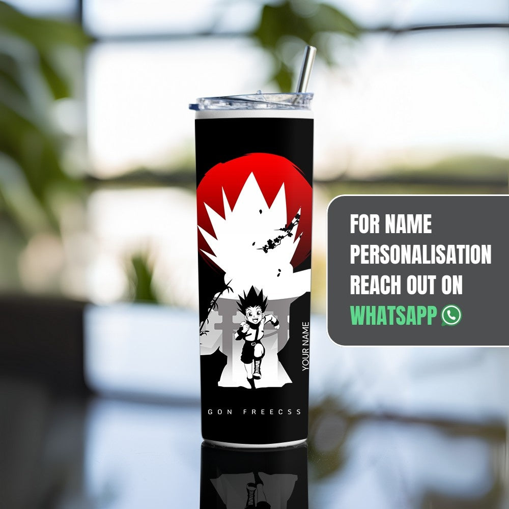 "Gon Freecss : Hunter X Hunter" Tumbler with Metal Straw