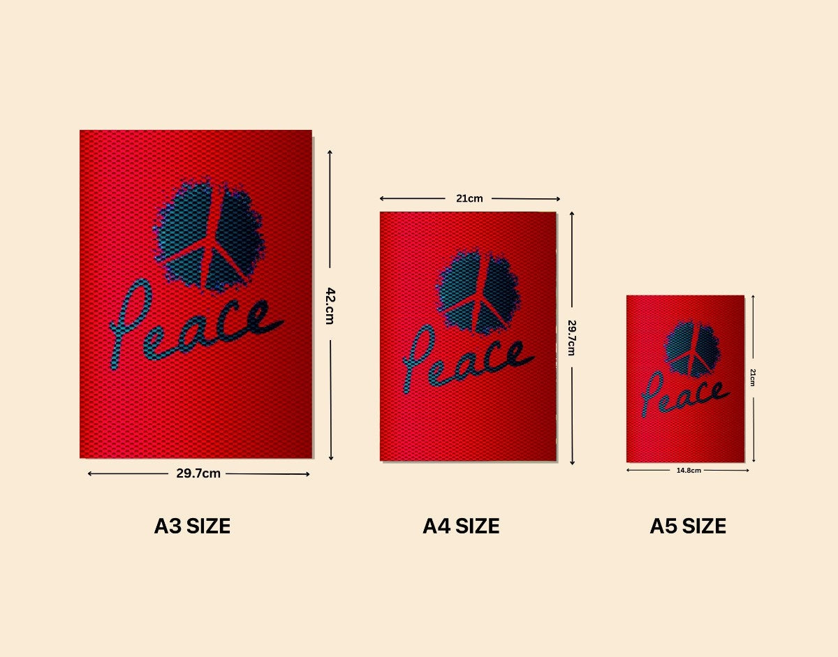 "Peace Stitch"- Shiny & Sturdy Metallic Poster  Art That Pops & Sticks