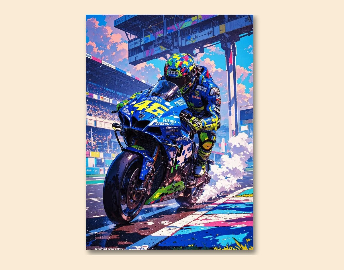 "Racing Velocity "- Shiny & Sturdy Metallic Poster  Art That Pops & Sticks