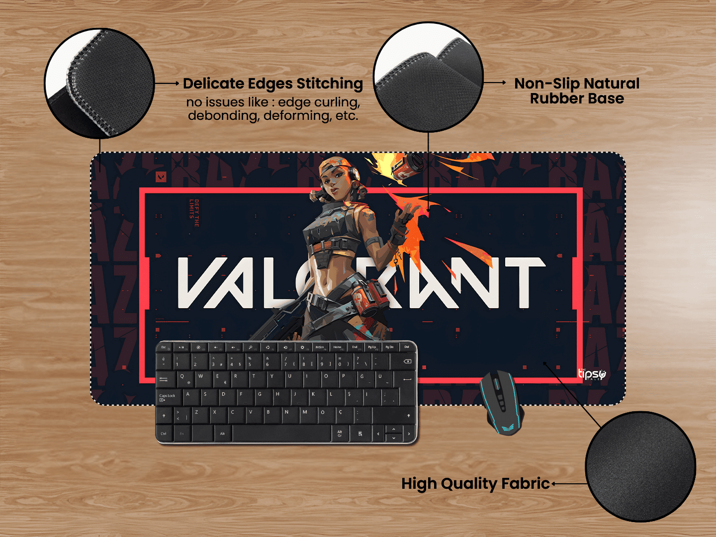 "ROZE VALORANT" Gaming Mousepad Elevate Your Gaming Experience