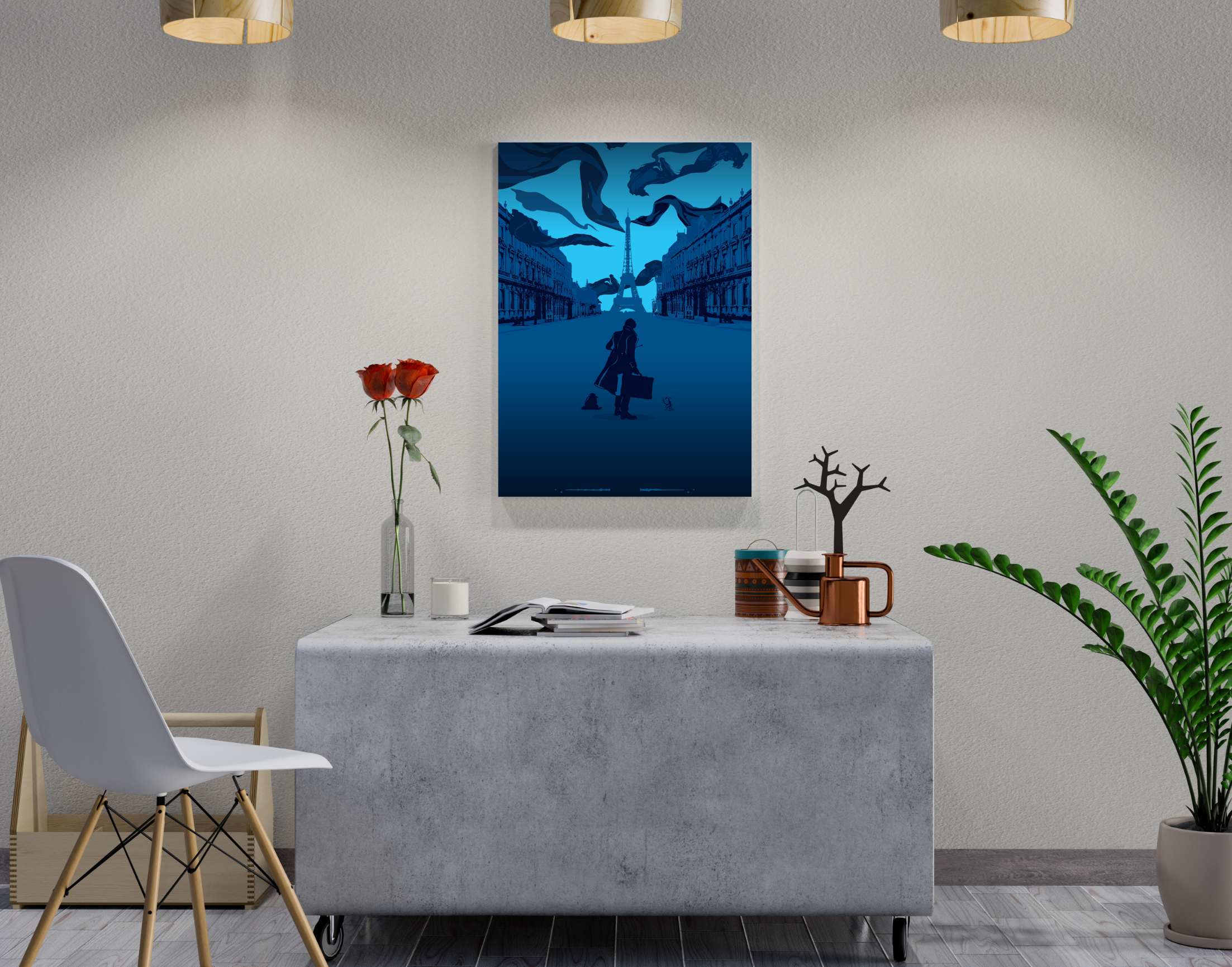 "FANTASTIC BEASTS AND WHERE TO FIND THEM"- Shiny & Sturdy Metallic Poster  Art That Pops & Sticks (Literally!)