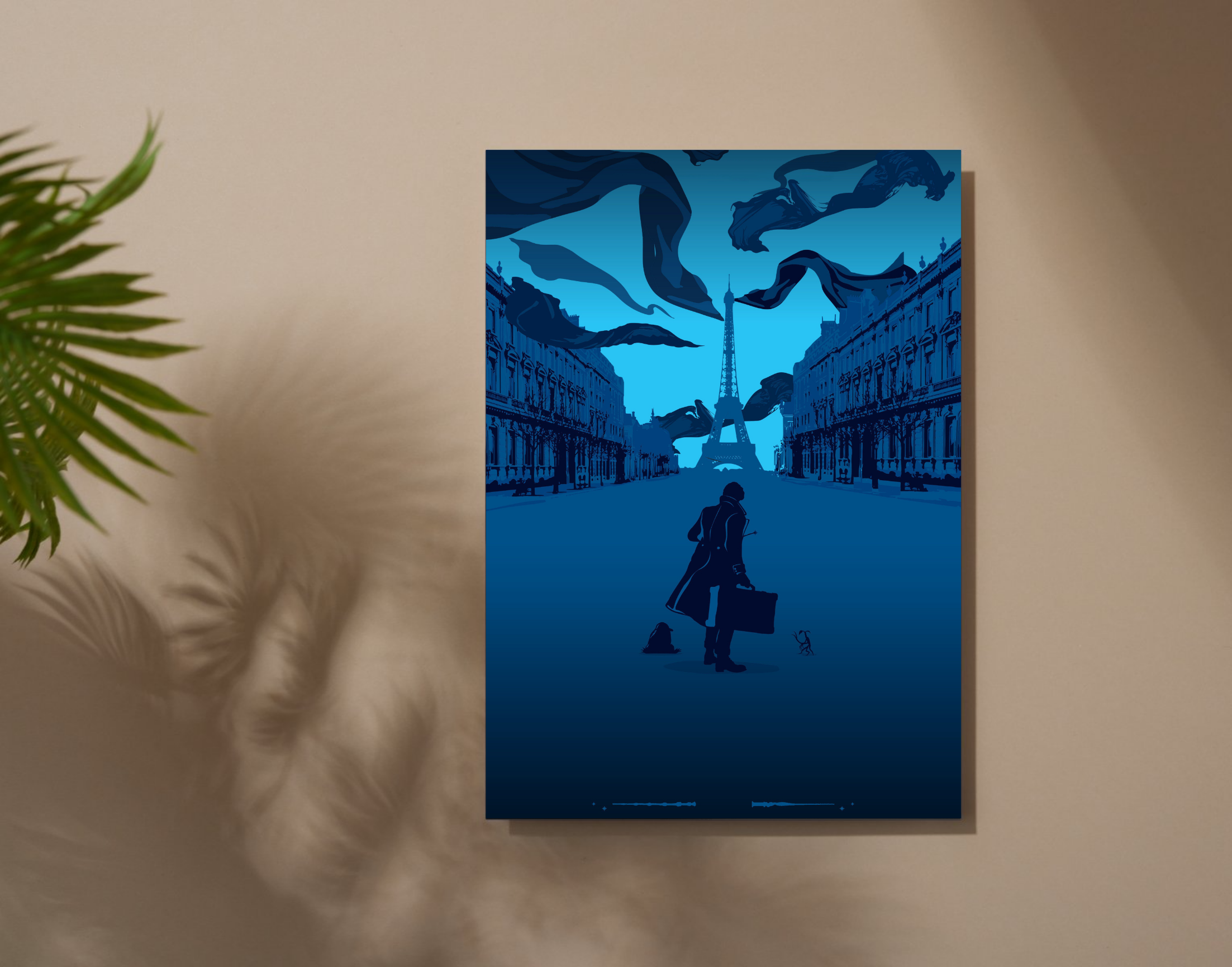 "FANTASTIC BEASTS AND WHERE TO FIND THEM"- Shiny & Sturdy Metallic Poster  Art That Pops & Sticks (Literally!)