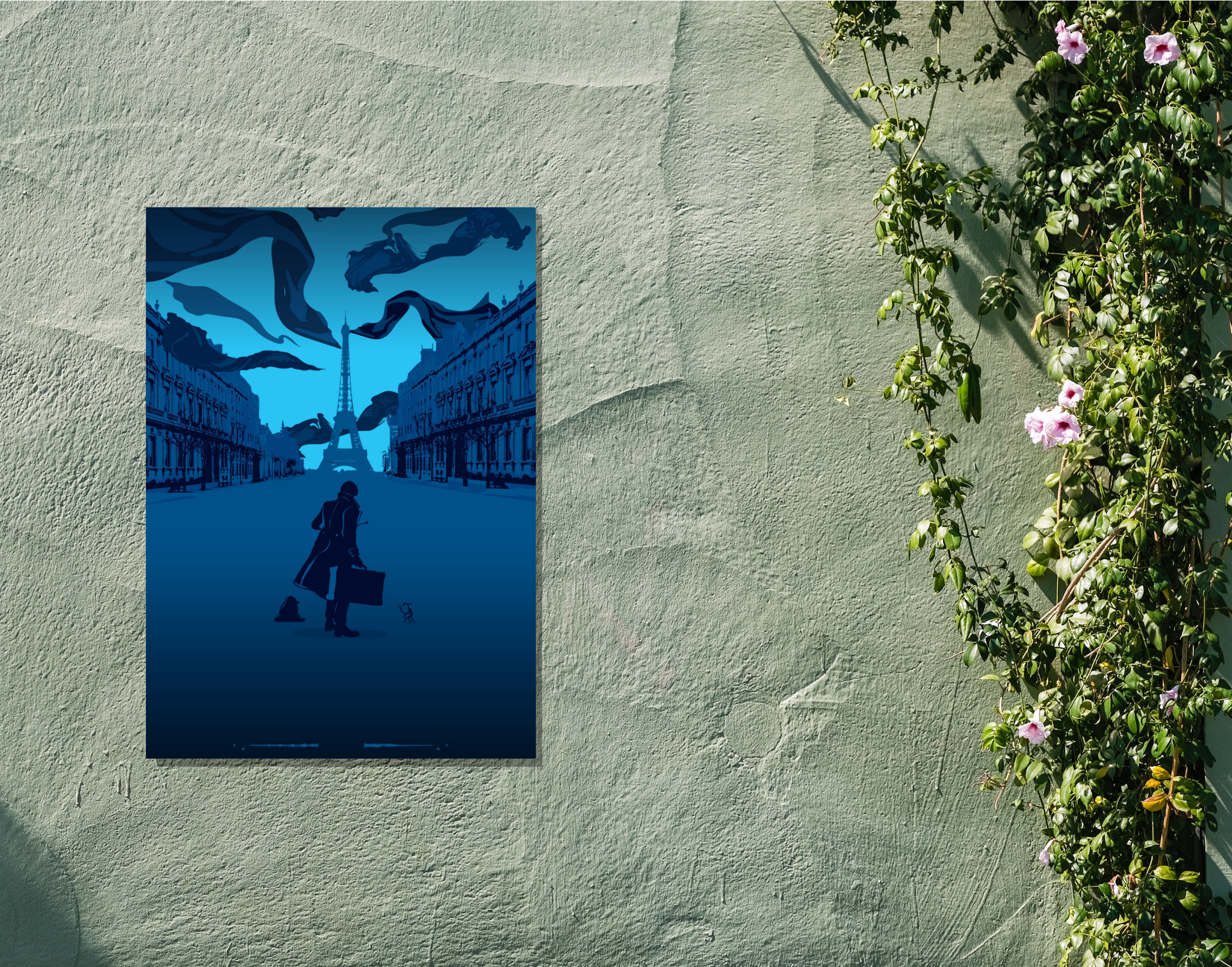 "FANTASTIC BEASTS AND WHERE TO FIND THEM"- Shiny & Sturdy Metallic Poster  Art That Pops & Sticks (Literally!)