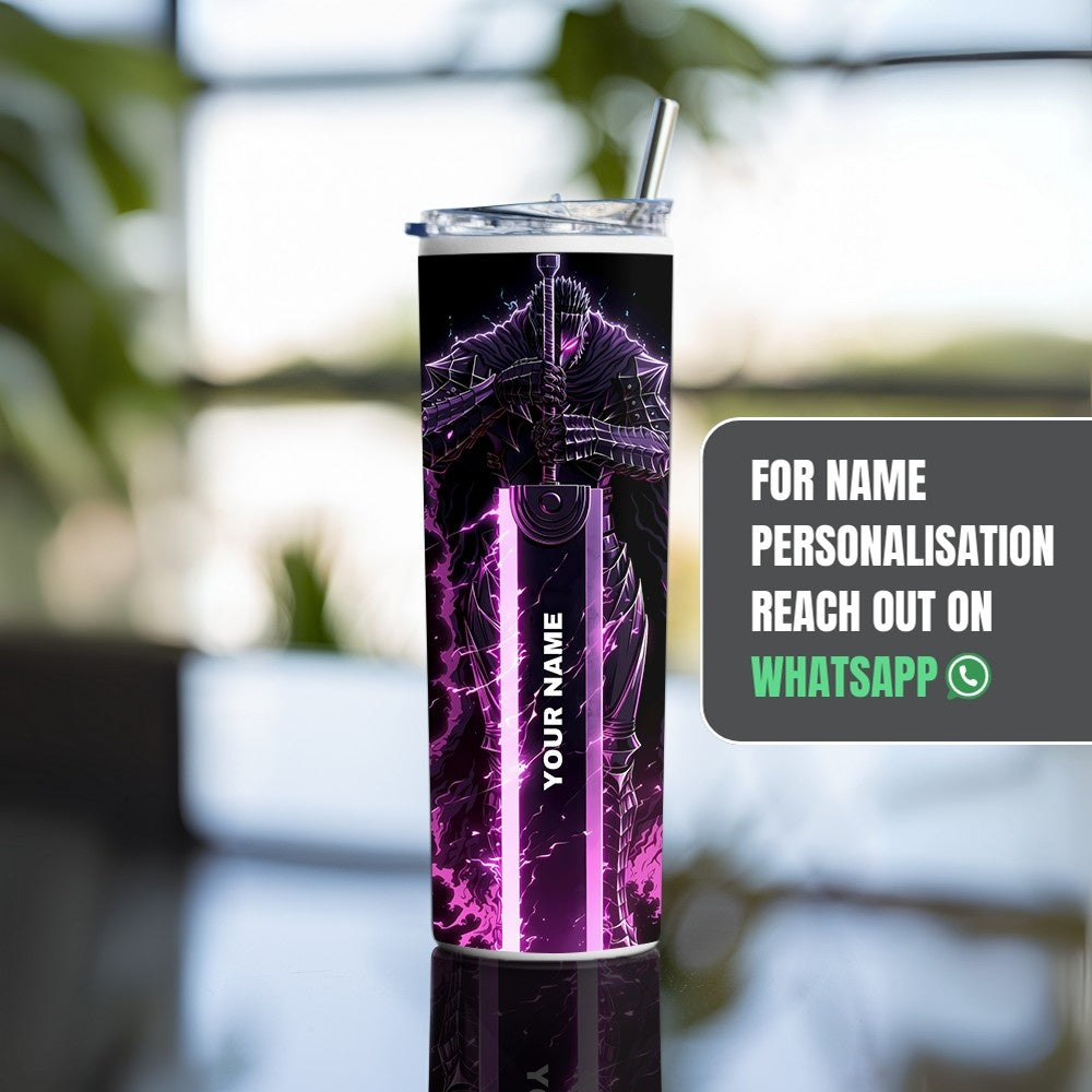 "GUTS- Anime" Tumbler with Metal Straw
