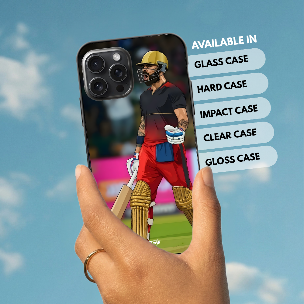 "97. KING VIRAT KOHLI: CRICKET FANBASE" -Mobile Covers Shock Resistant, Slim & Stylish Cases