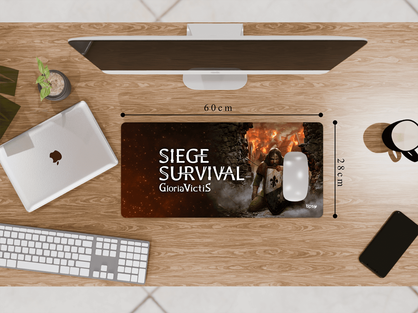 "SIEGE SURVIVAL GLORIA VICTIS" Gaming Mousepad Elevate Your Gaming Experience
