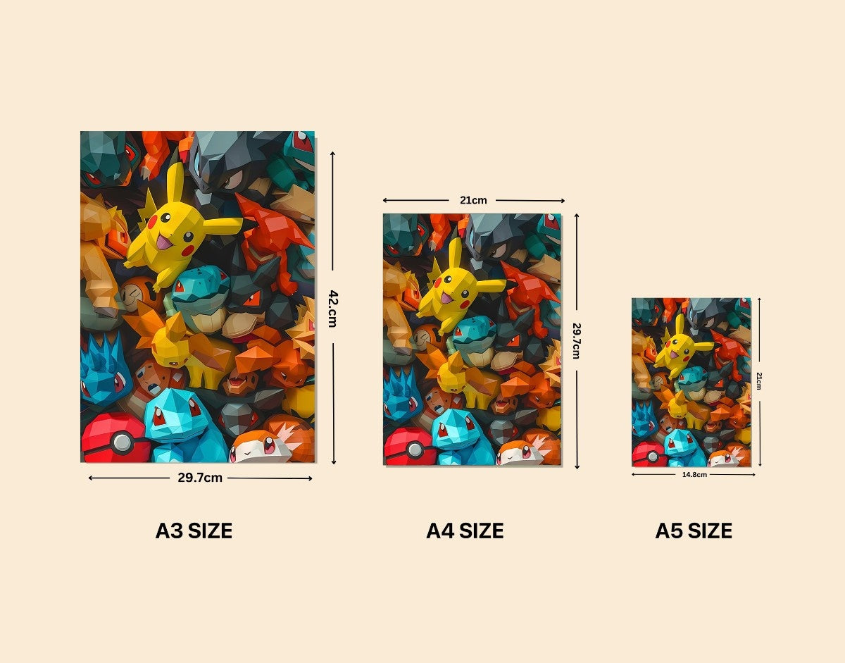 "Pokémon World"- Shiny & Sturdy Metallic Poster  Art That Pops & Sticks