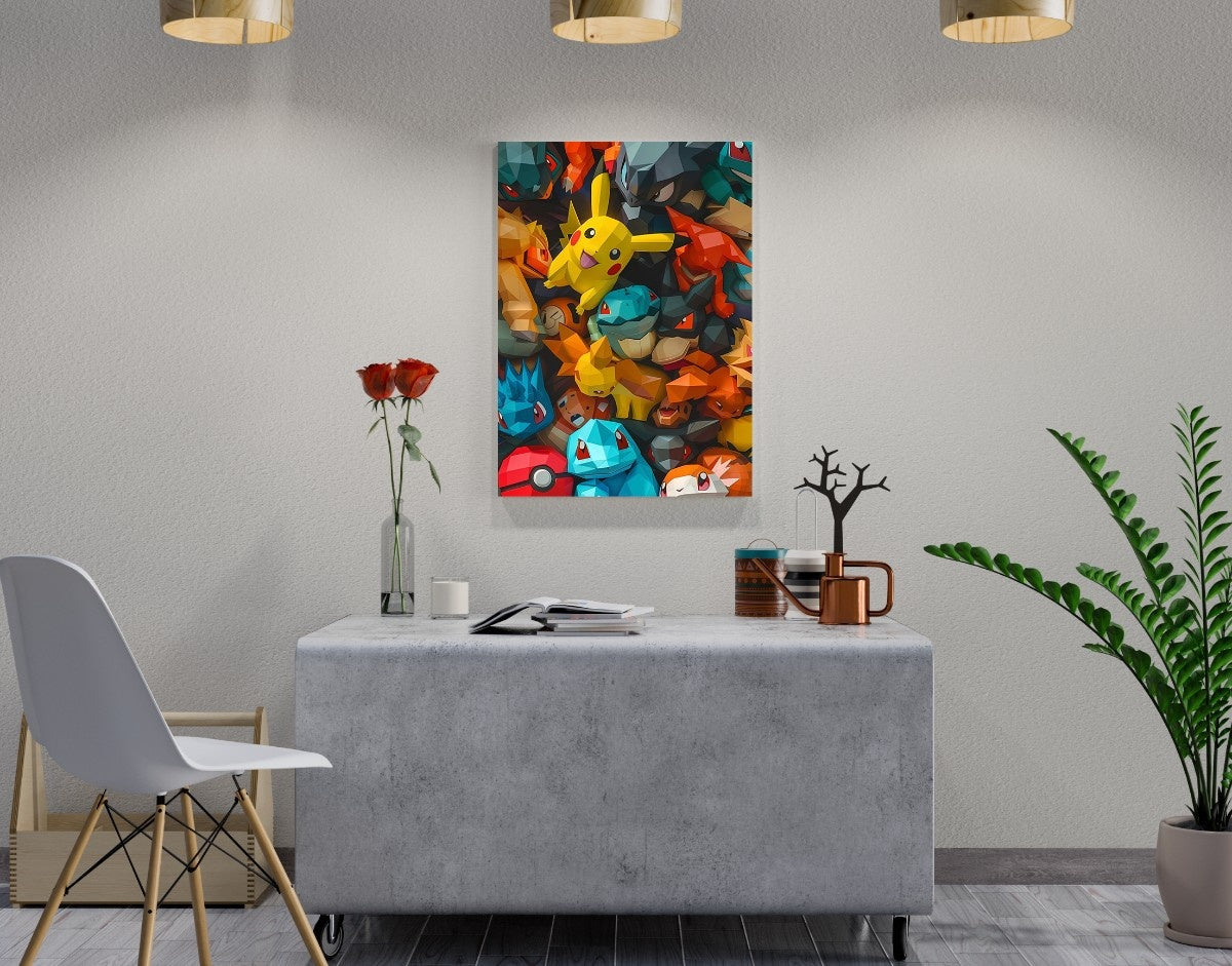 "Pokémon World"- Shiny & Sturdy Metallic Poster  Art That Pops & Sticks
