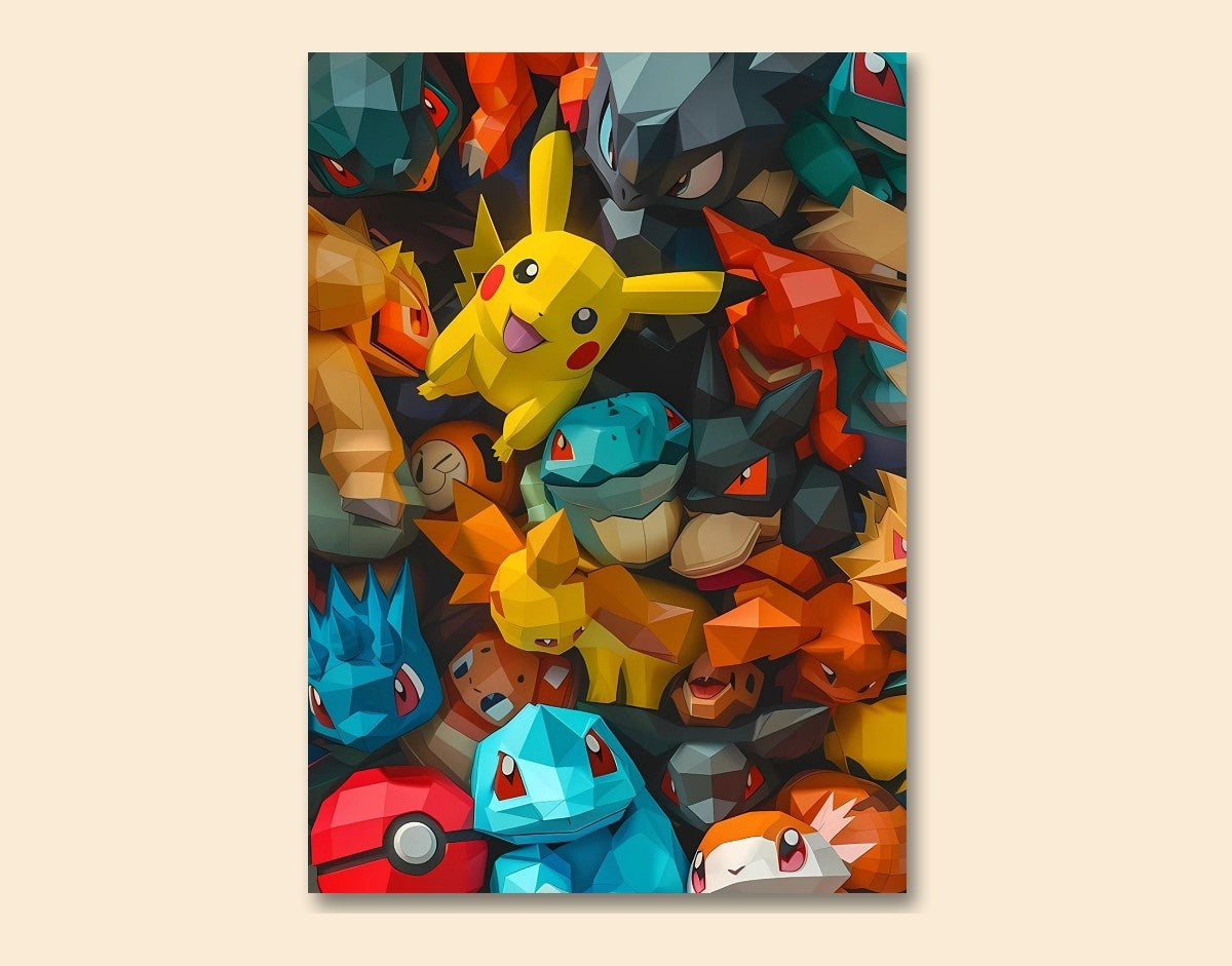 "Pokémon World"- Shiny & Sturdy Metallic Poster  Art That Pops & Sticks