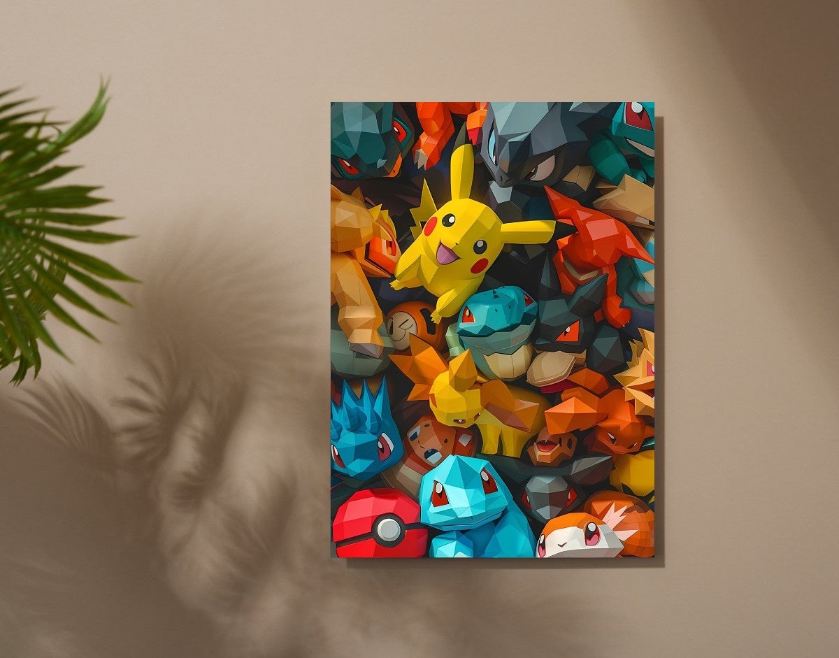 "Pokémon World"- Shiny & Sturdy Metallic Poster  Art That Pops & Sticks