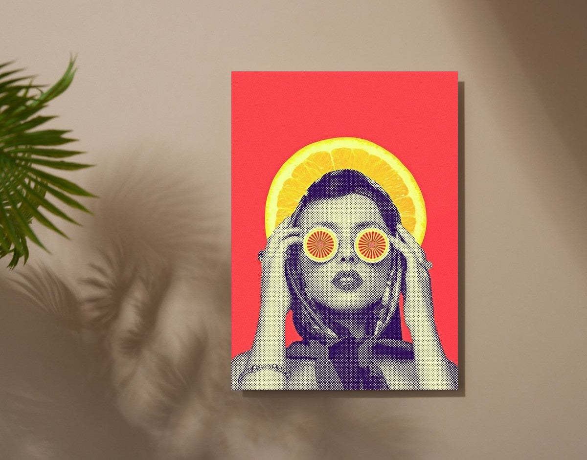 "Retro Diva"- Shiny & Sturdy Metallic Poster  Art That Pops & Sticks