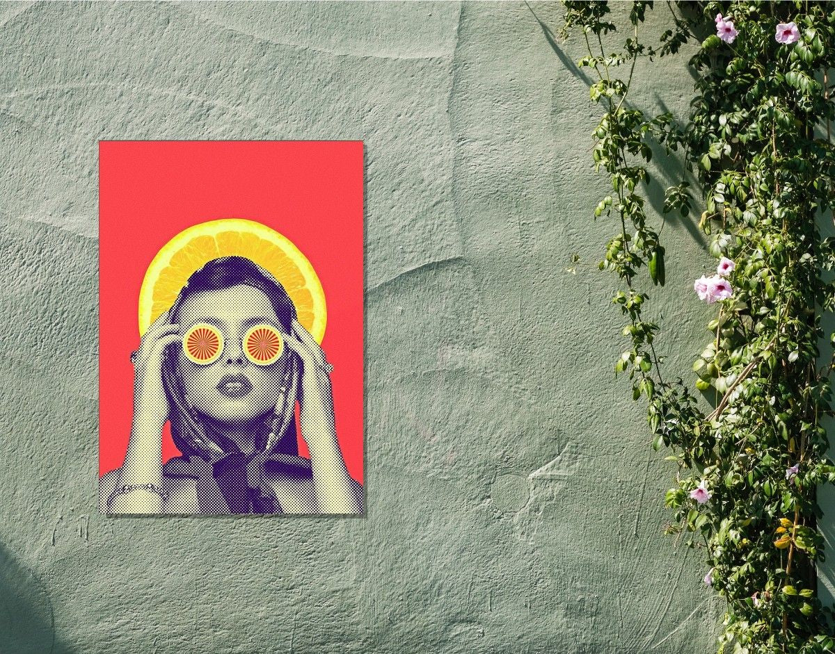 "Retro Diva"- Shiny & Sturdy Metallic Poster  Art That Pops & Sticks