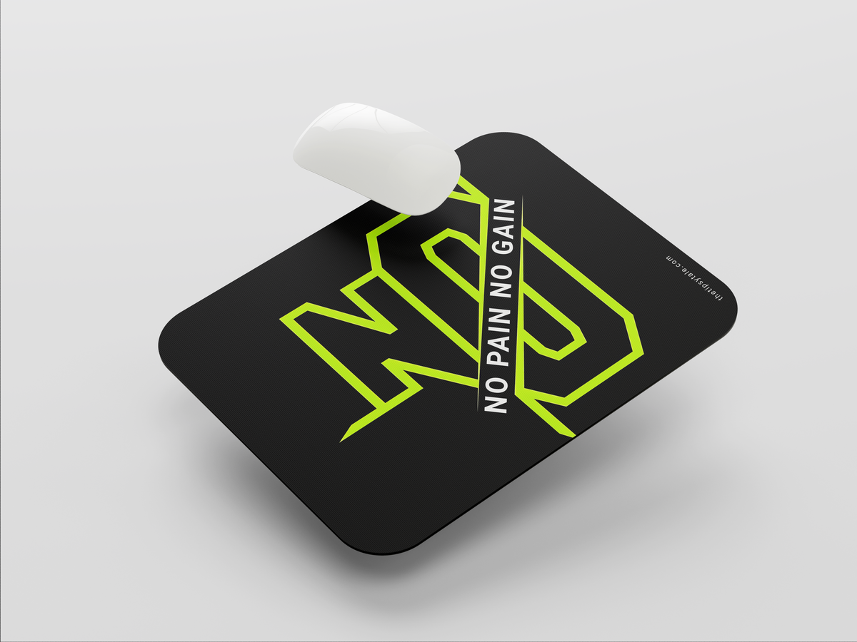 "NO PAIN NO GAIN" Mousepad: Enhance Your Workspace with Style