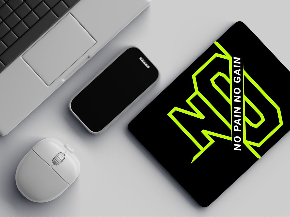 "NO PAIN NO GAIN" Mousepad: Enhance Your Workspace with Style