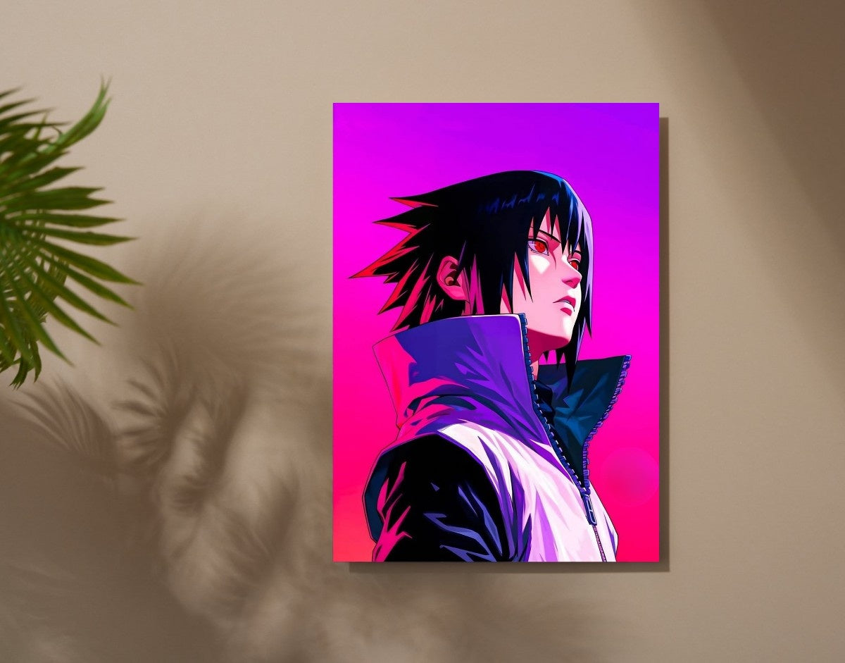 "Sasuke – The Avenger"- Shiny & Sturdy Metallic Poster  Art That Pops & Sticks