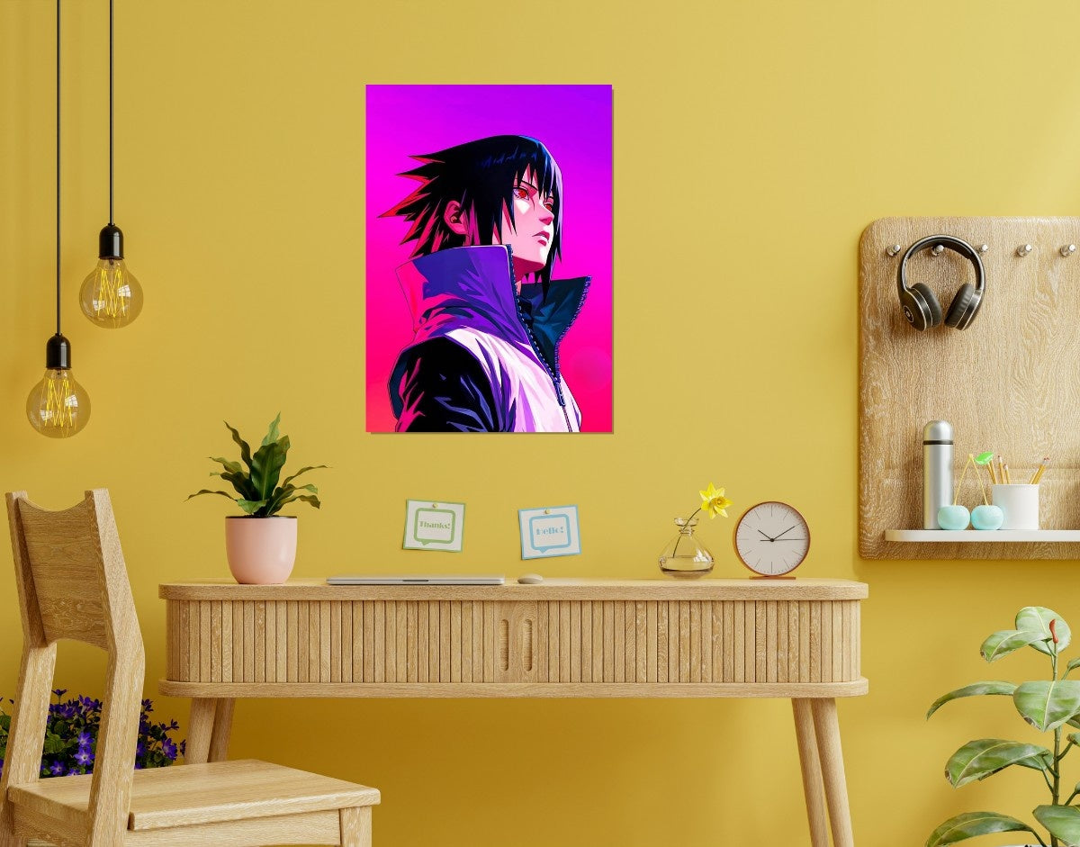 "Sasuke – The Avenger"- Shiny & Sturdy Metallic Poster  Art That Pops & Sticks