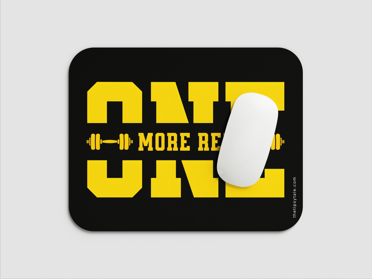 "ONE MORE REP " Mousepad: Enhance Your Workspace with Style