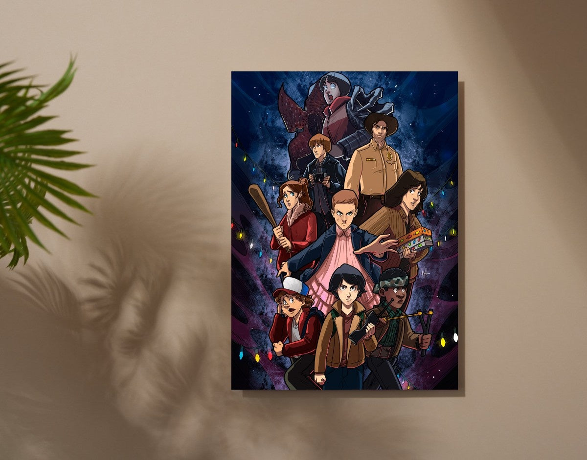 "STRANGER THINGS ART WORK" -Shiny & Sturdy Metallic Poster Art That Pops & Sticks