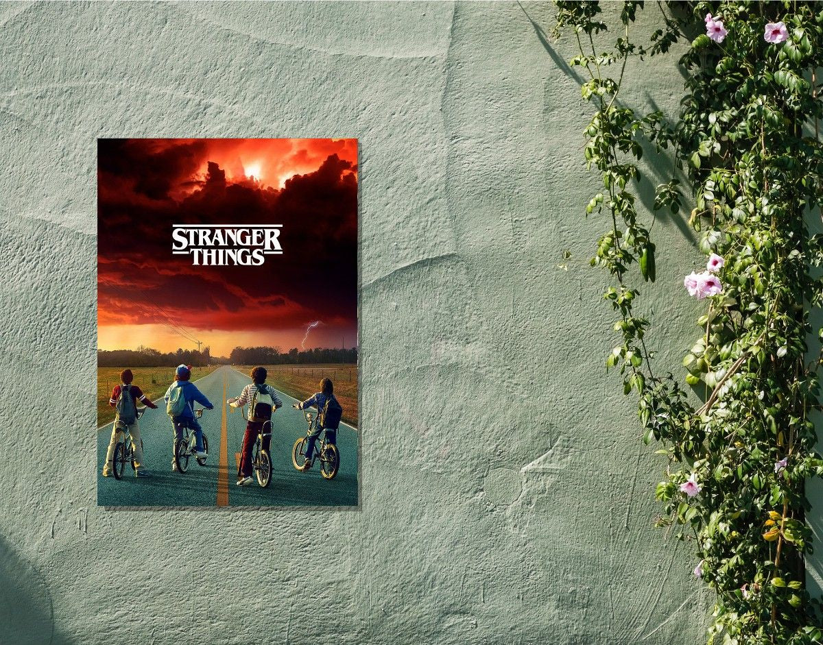 "THE HAWKINS BOYS- STRANGER THINGS" -Shiny & Sturdy Metallic Poster Art That Pops & Sticks
