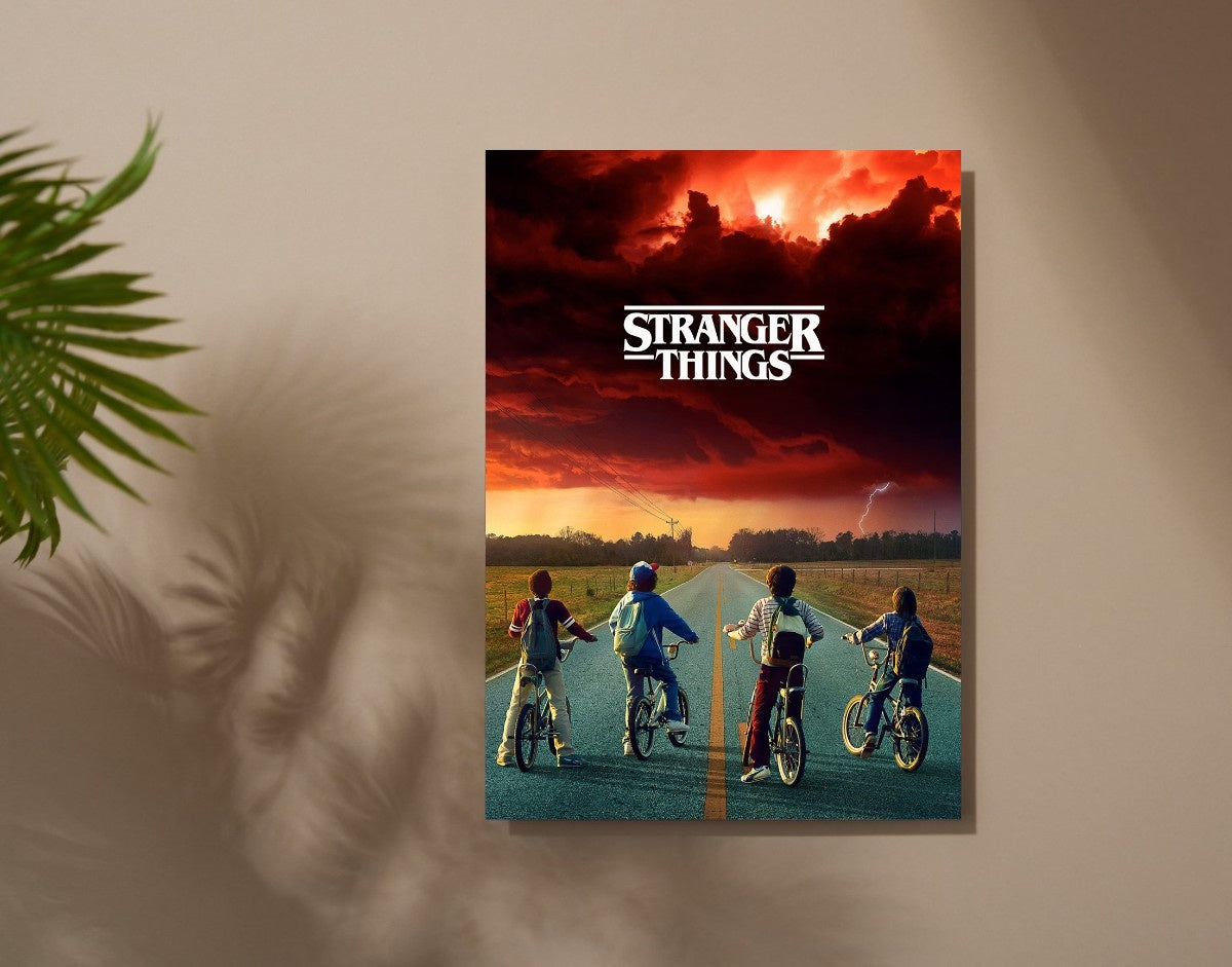 "THE HAWKINS BOYS- STRANGER THINGS" -Shiny & Sturdy Metallic Poster Art That Pops & Sticks