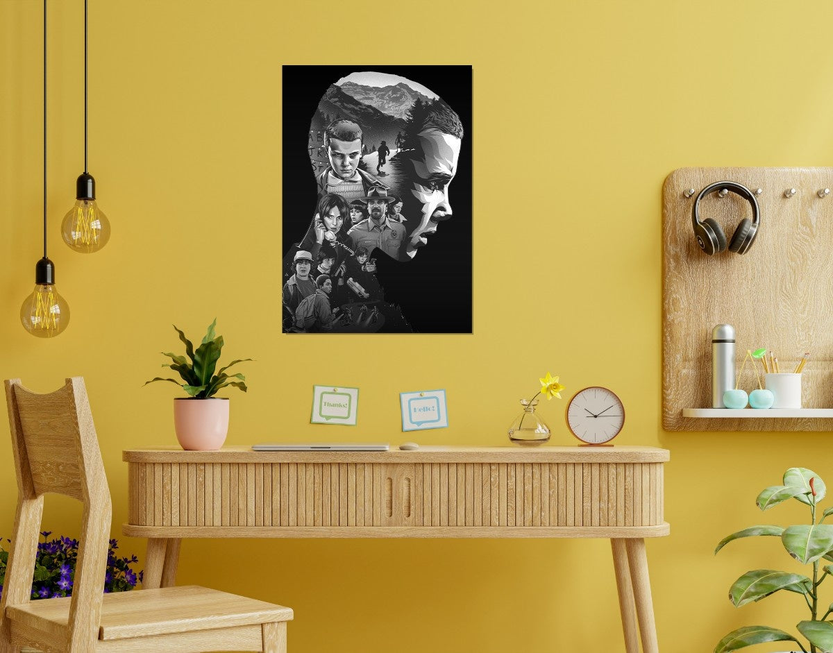 "STRANGER THINGS THROUGH ELEVEN" -Shiny & Sturdy Metallic Poster Art That Pops & Sticks