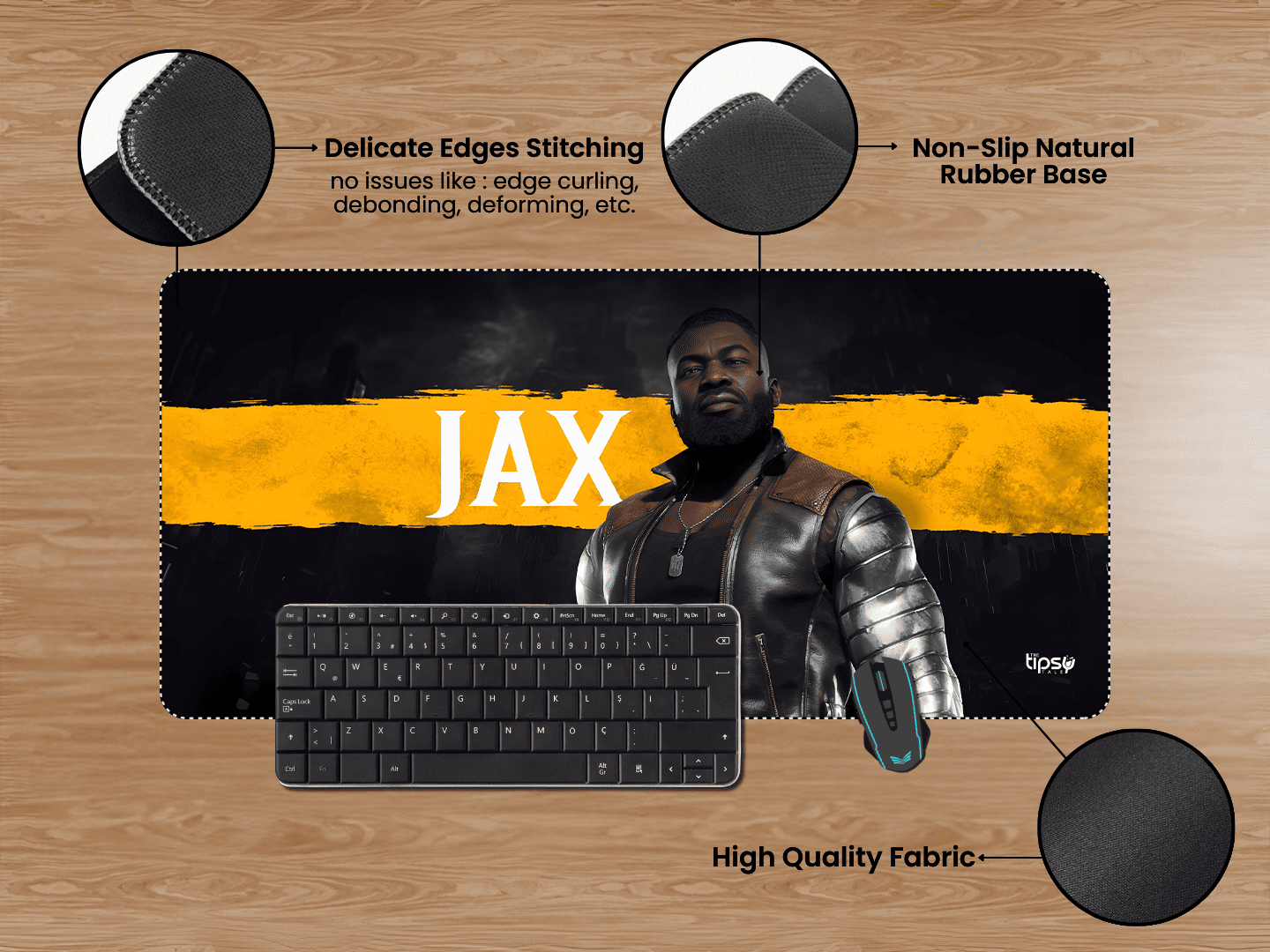 "MORTAL KOMBAT 11 JAX" Gaming Mousepad Elevate Your Gaming Experience