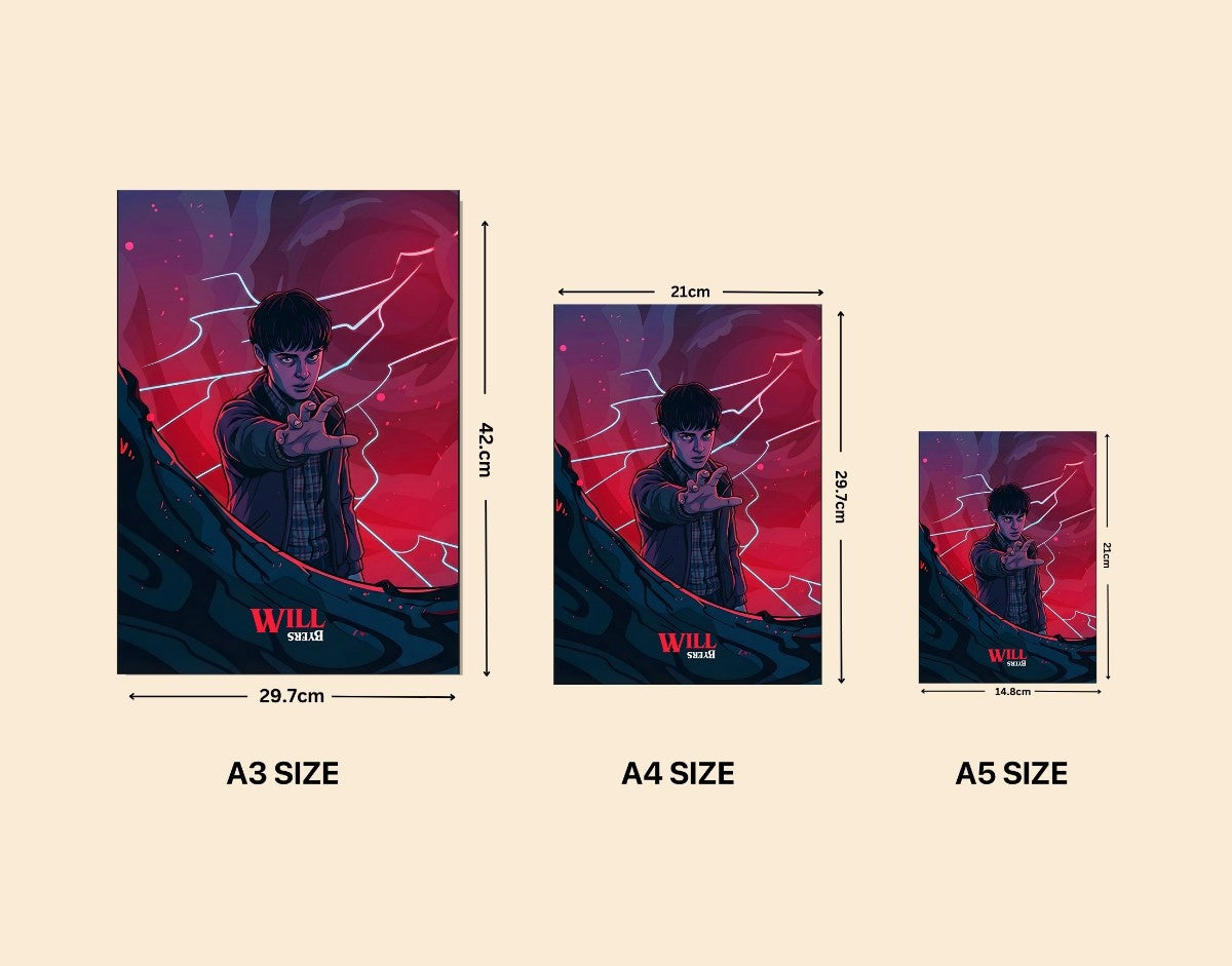 "WILL - STRANGER THINGS" -Shiny & Sturdy Metallic Poster Art That Pops & Sticks