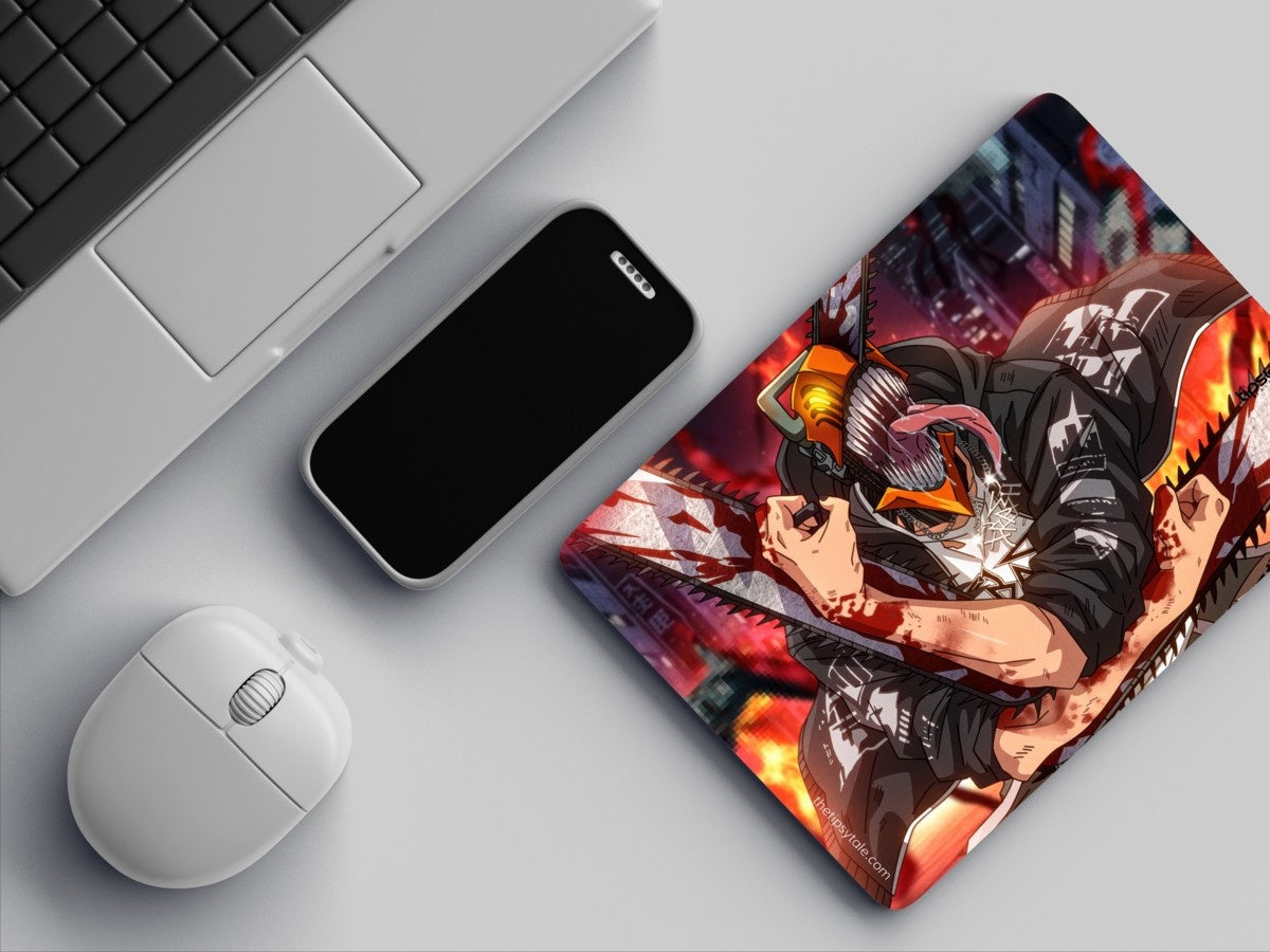 "DENJI BLOODY BADASS" Mousepad: Enhance Your Workspace with Style