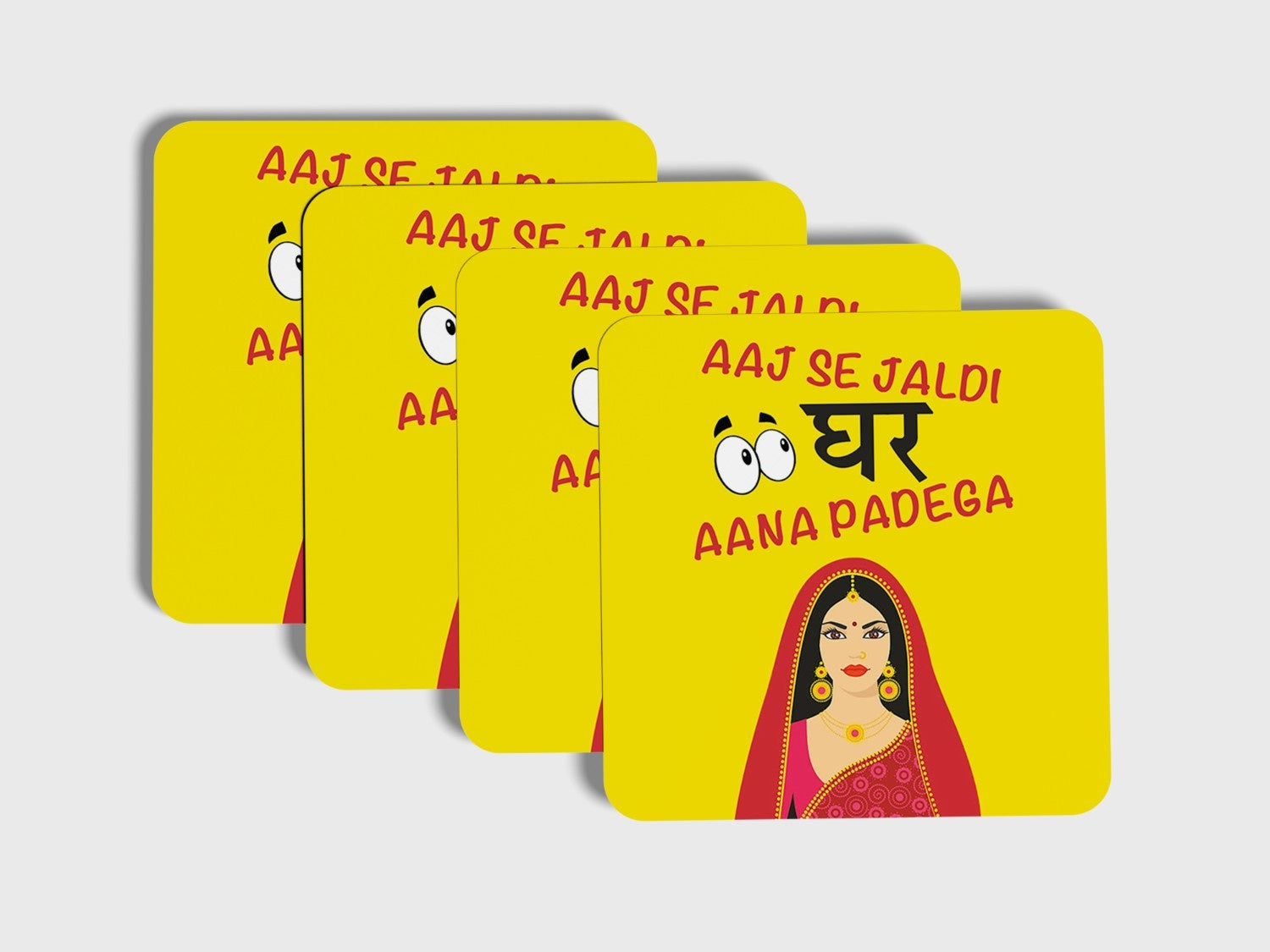 New Bride & Groom Reminder Coaster Set