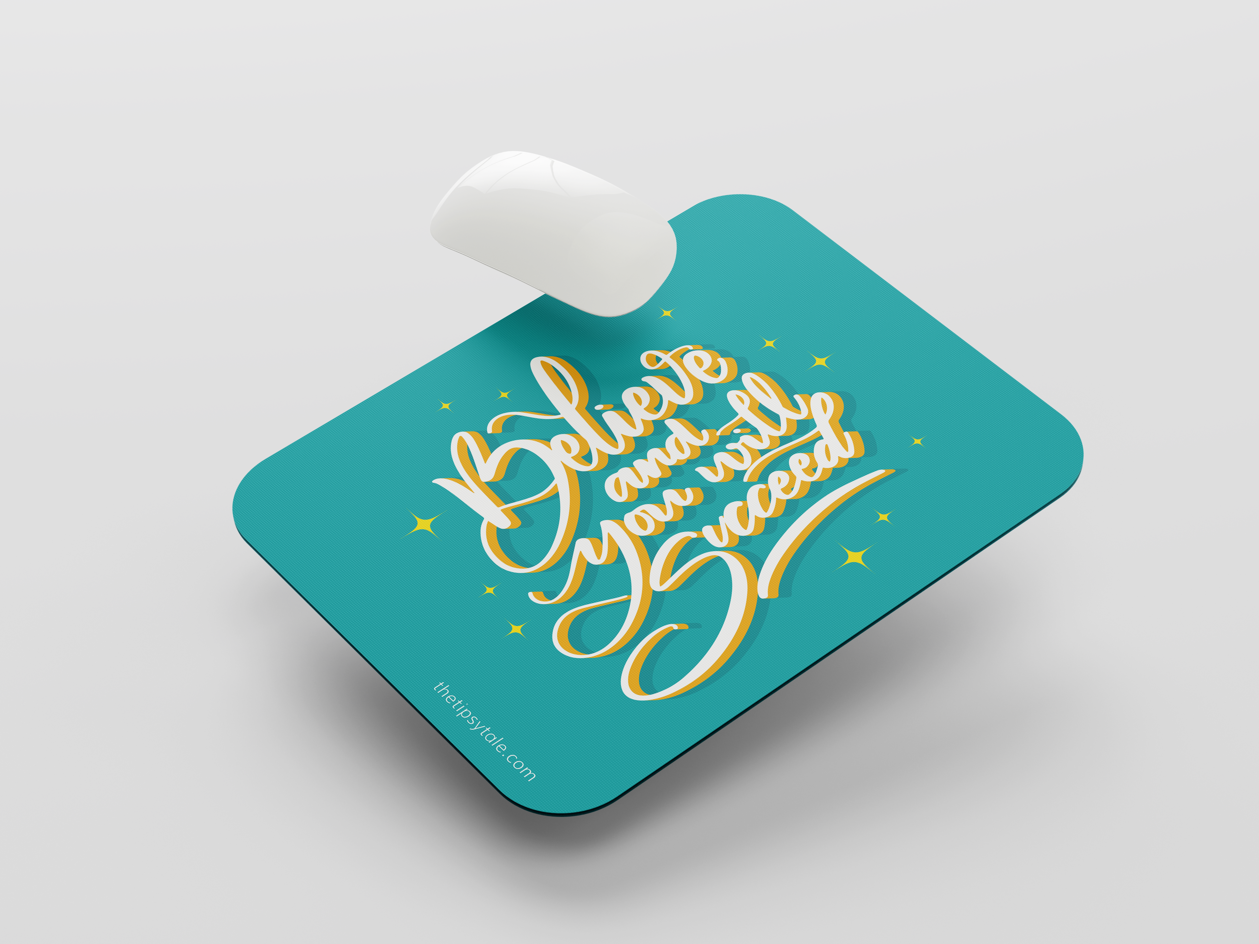 "Believe and Succeed" Mousepad – Enhance Your Workspace with Style