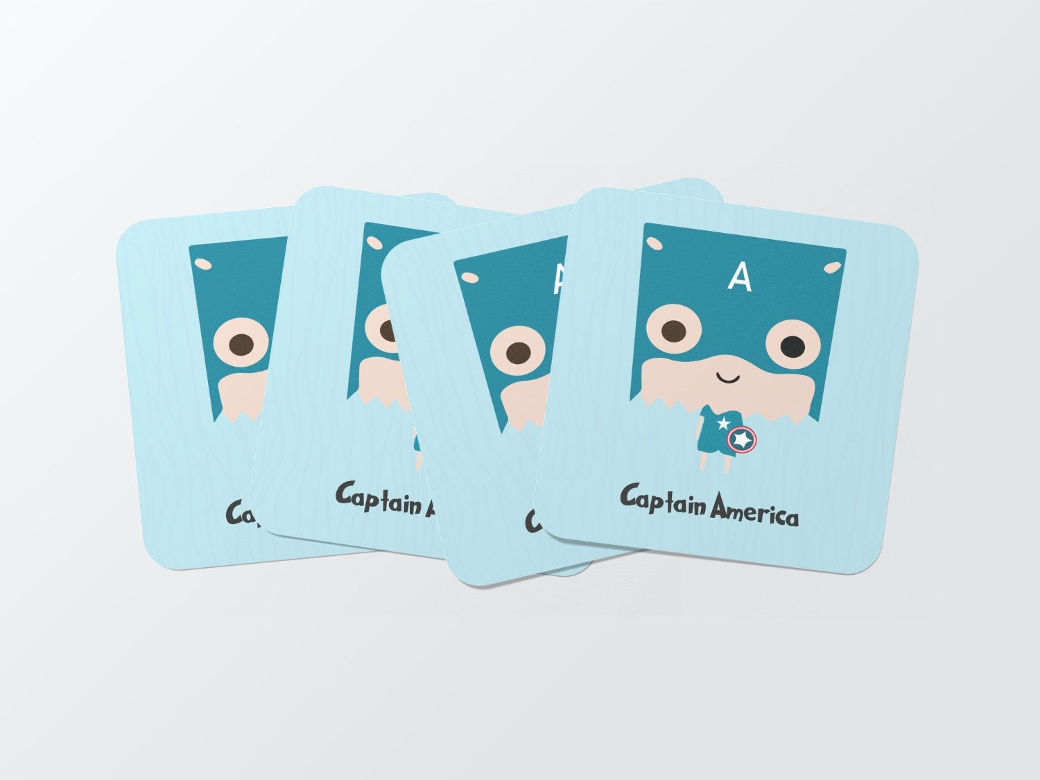 Shield Your Surfaces with Patriotic Pride:Captain America Coaster Set