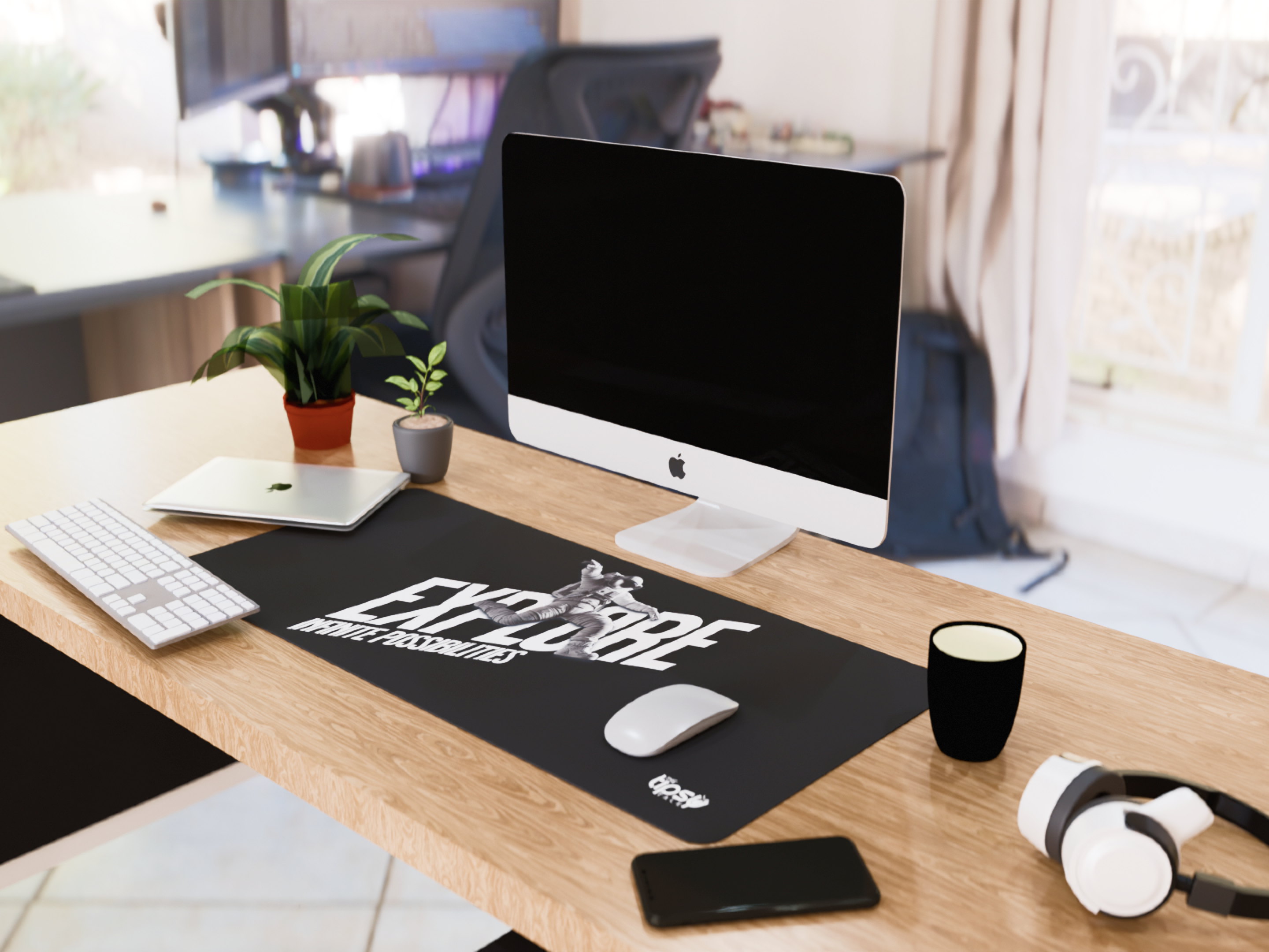 "Explore with SpaceMan" Gaming Mousepad Elevate Your Gaming Experience