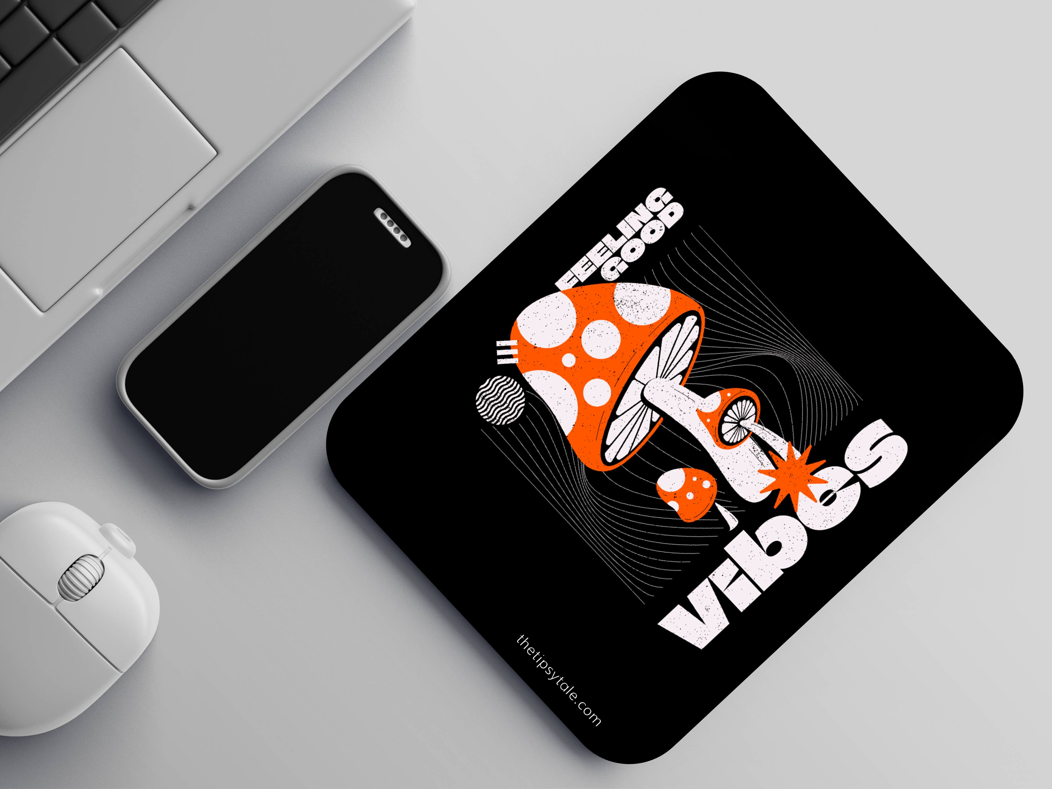 "Feeling Good Vibes" Mousepad – Enhance Your Workspace with Style