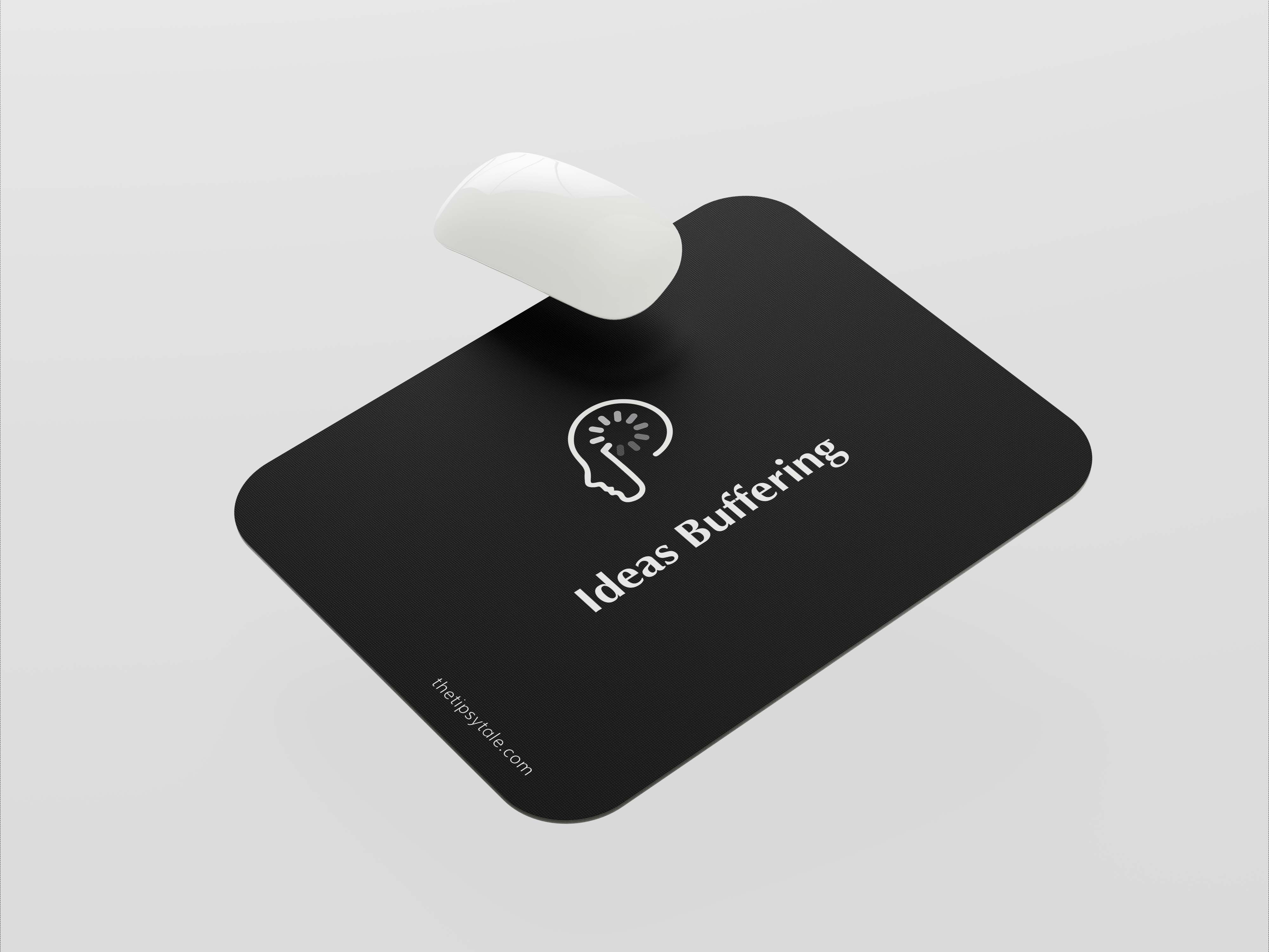 Tipsy Tale Ideas Buffering Mouse Pad: Hit the Brain Button