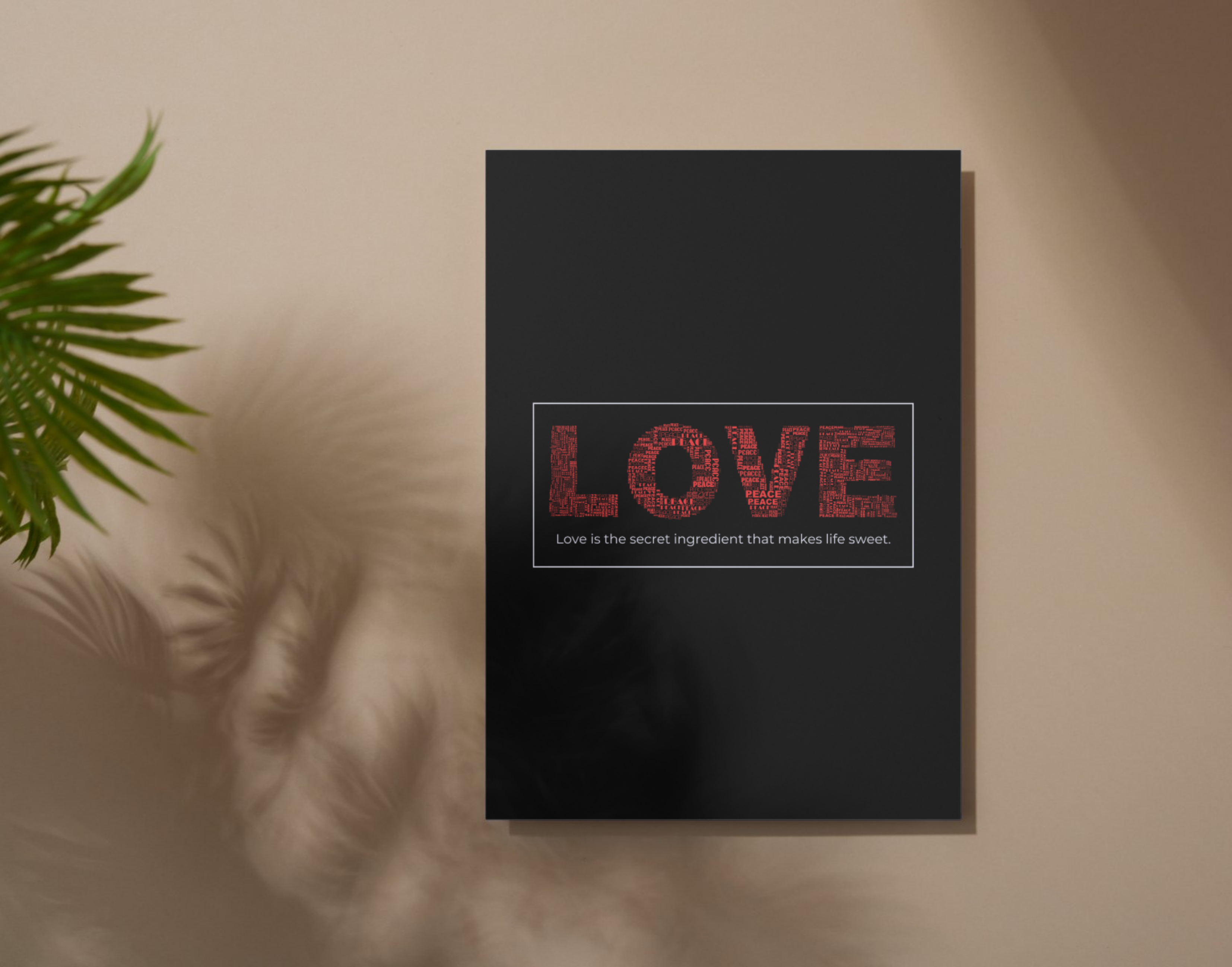 "LOVE- SWEET LIFE"- Shiny & Sturdy Metallic Poster  Art That Pops & Sticks (Literally!)