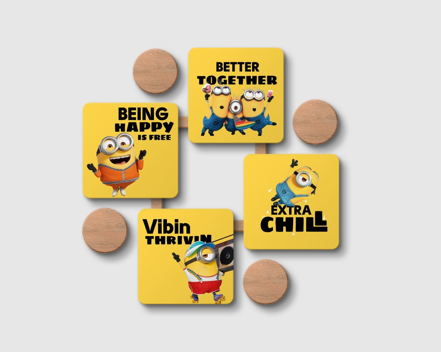 Minions Fun Pack 4 Set Coaster - Enjoy Every Moment with Playful Minions!