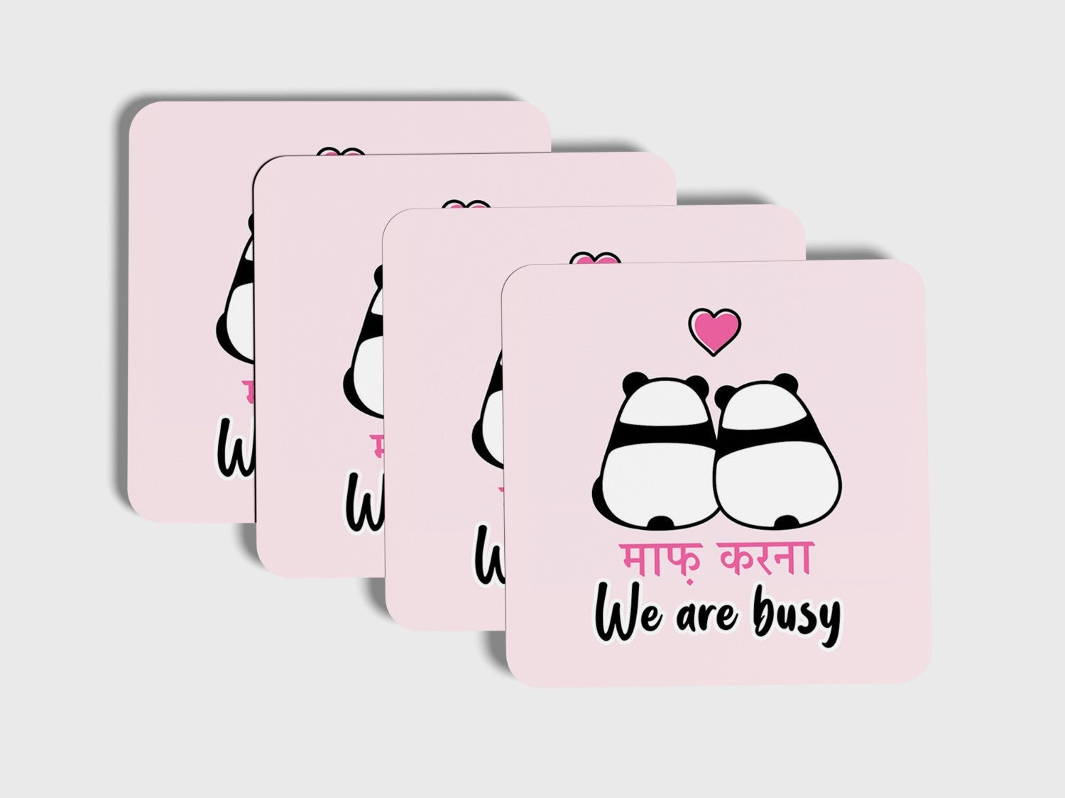 Celebrate 'We are Busy' Moments:Wedding Coaster Set