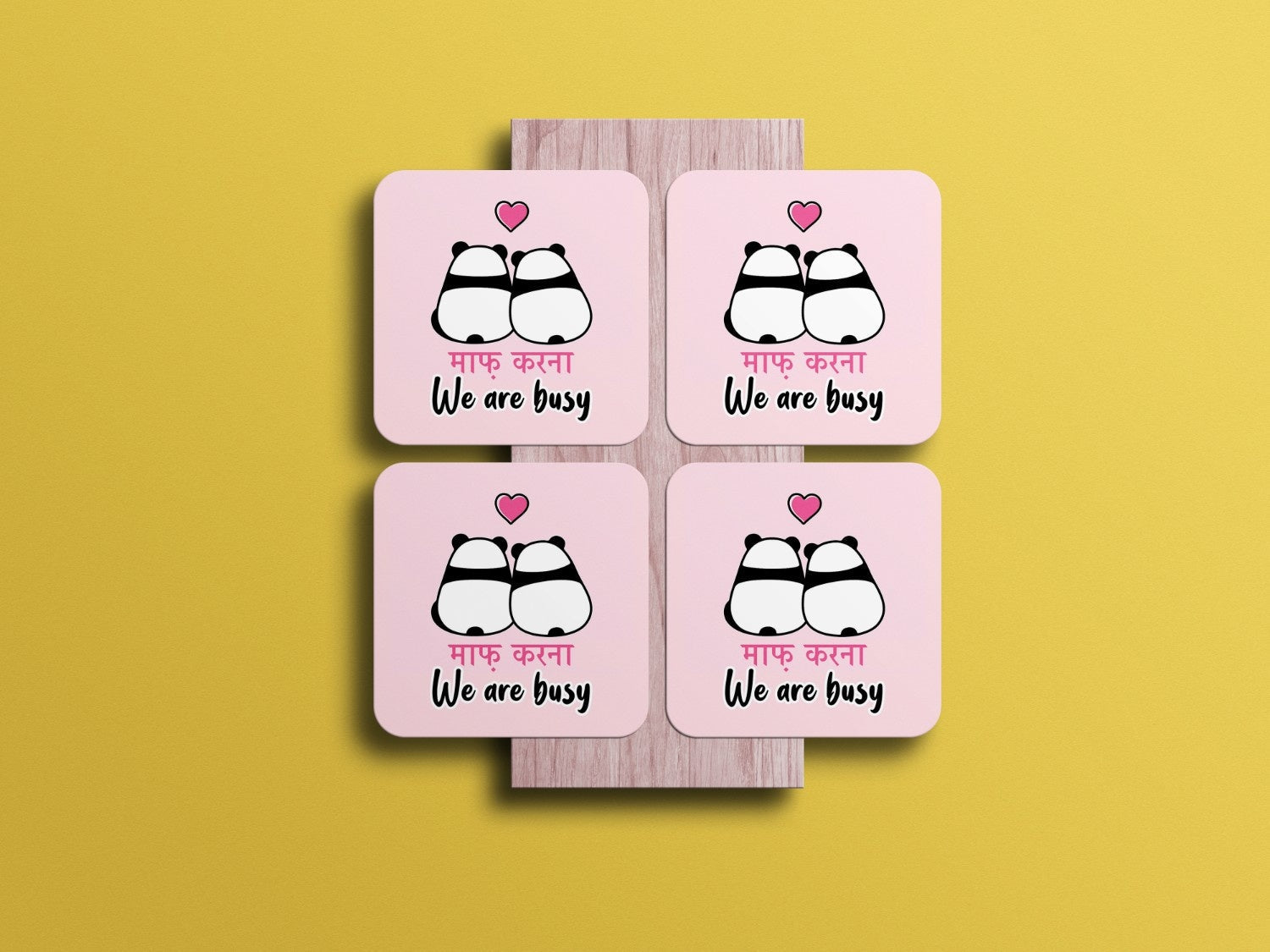 Celebrate 'We are Busy' Moments:Wedding Coaster Set