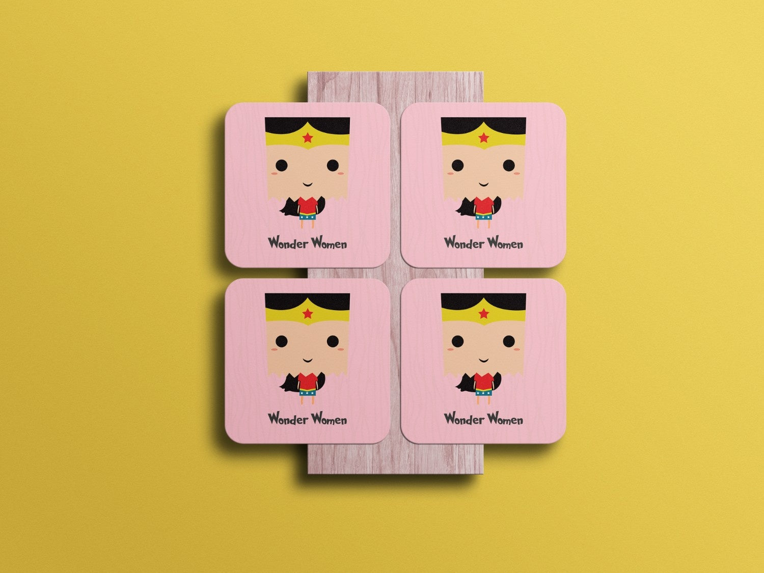 Who Runs the world- Girls! Wonder Woman Coaster Set