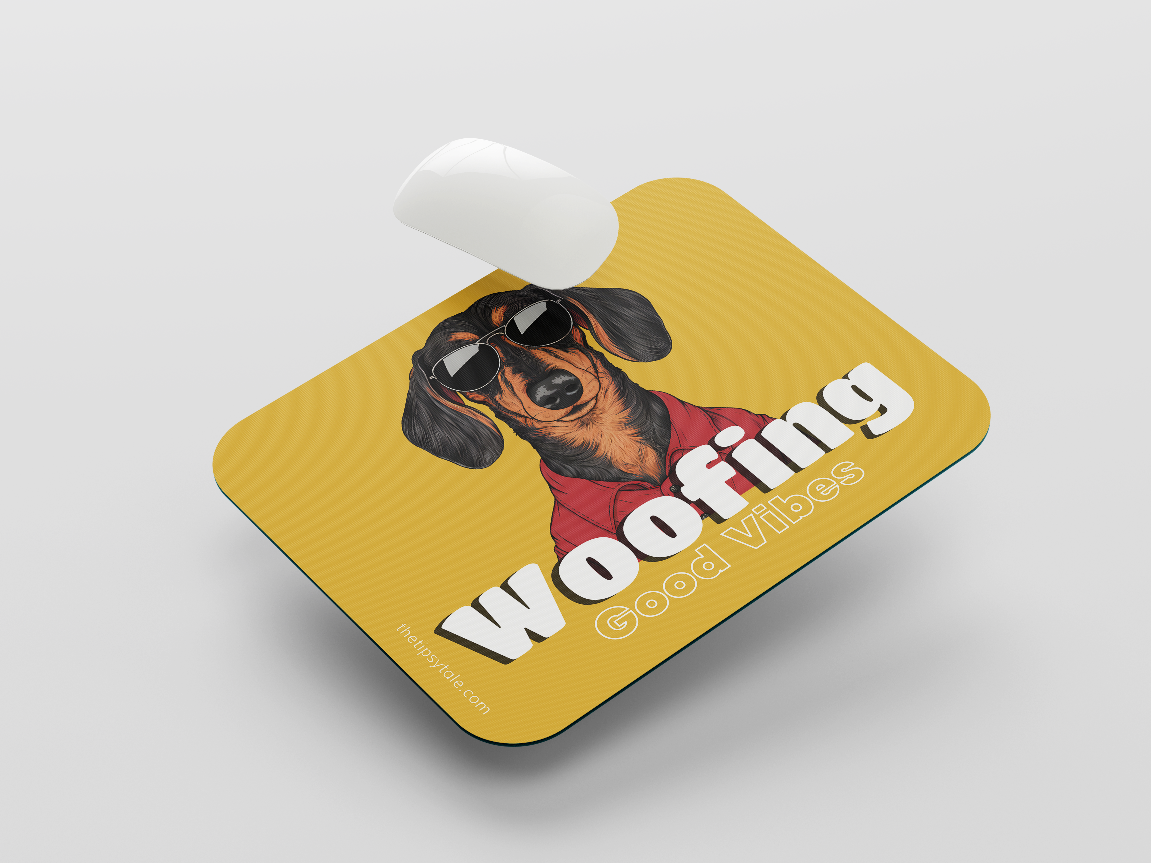 "Woofing With Good Vibes" Mousepad – Enhance Your Workspace with Style