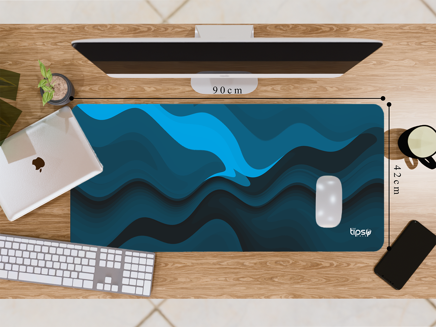 "BLUE ABSTRACT" Gaming Mousepad – Elevate Your Gaming Experience