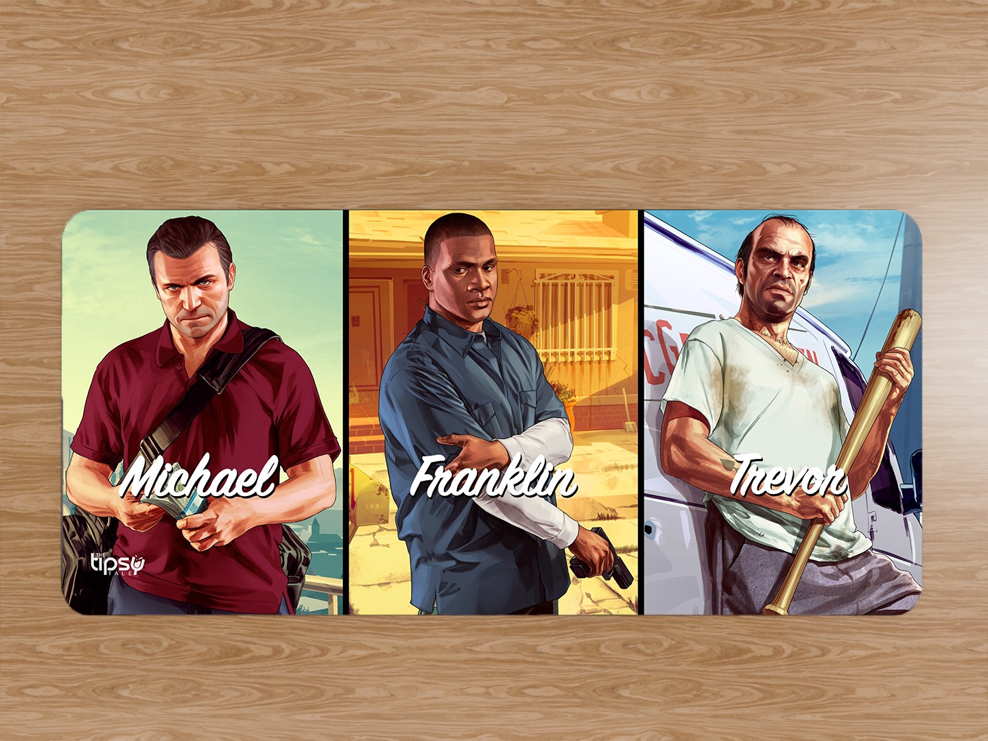 "MICHEAL,TREVOR,FRANKLIN-GTA-GAME" Gaming Mousepad- Elevate Your Gaming Experience