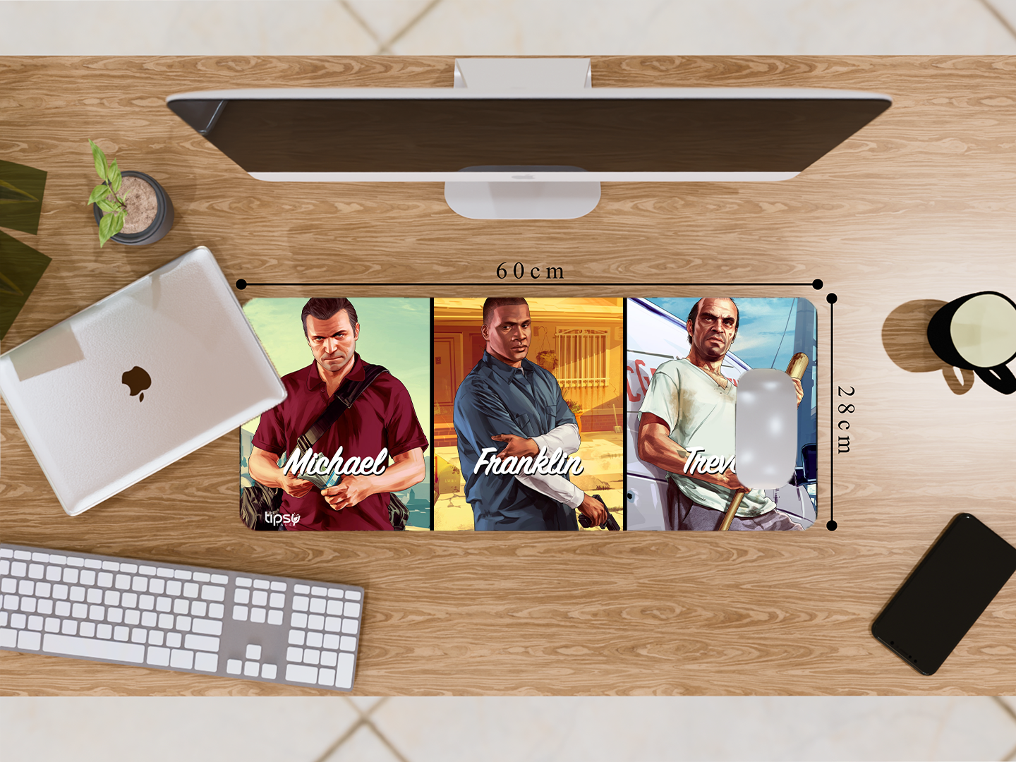 "MICHEAL,TREVOR,FRANKLIN-GTA-GAME" Gaming Mousepad- Elevate Your Gaming Experience